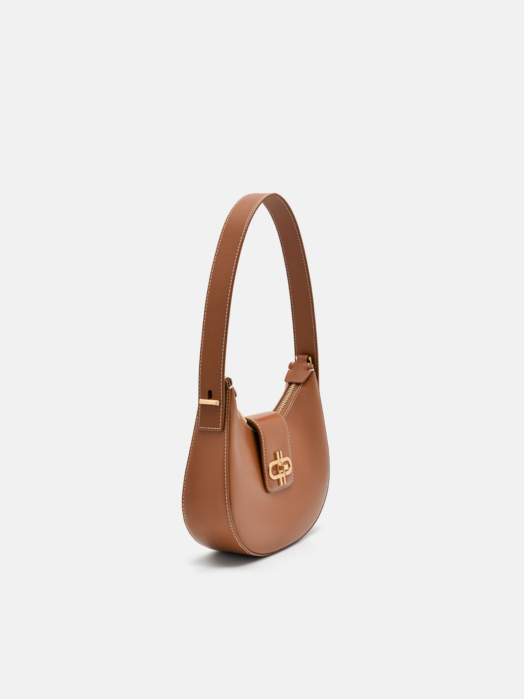 PEDRO Icon Leather Hobo Bag, Cognac