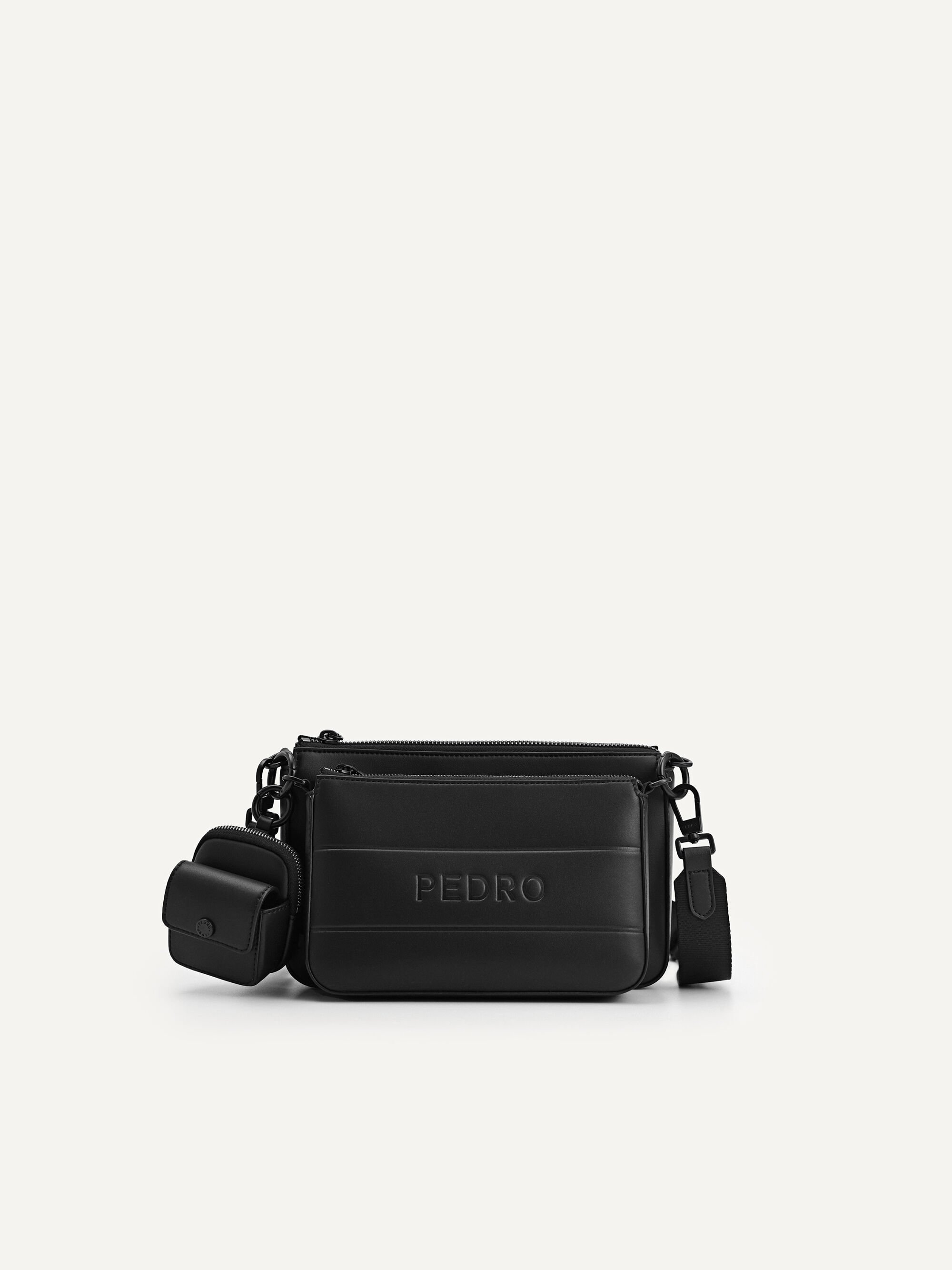 PEDRO Icon Leather Sling Bag - Light Grey