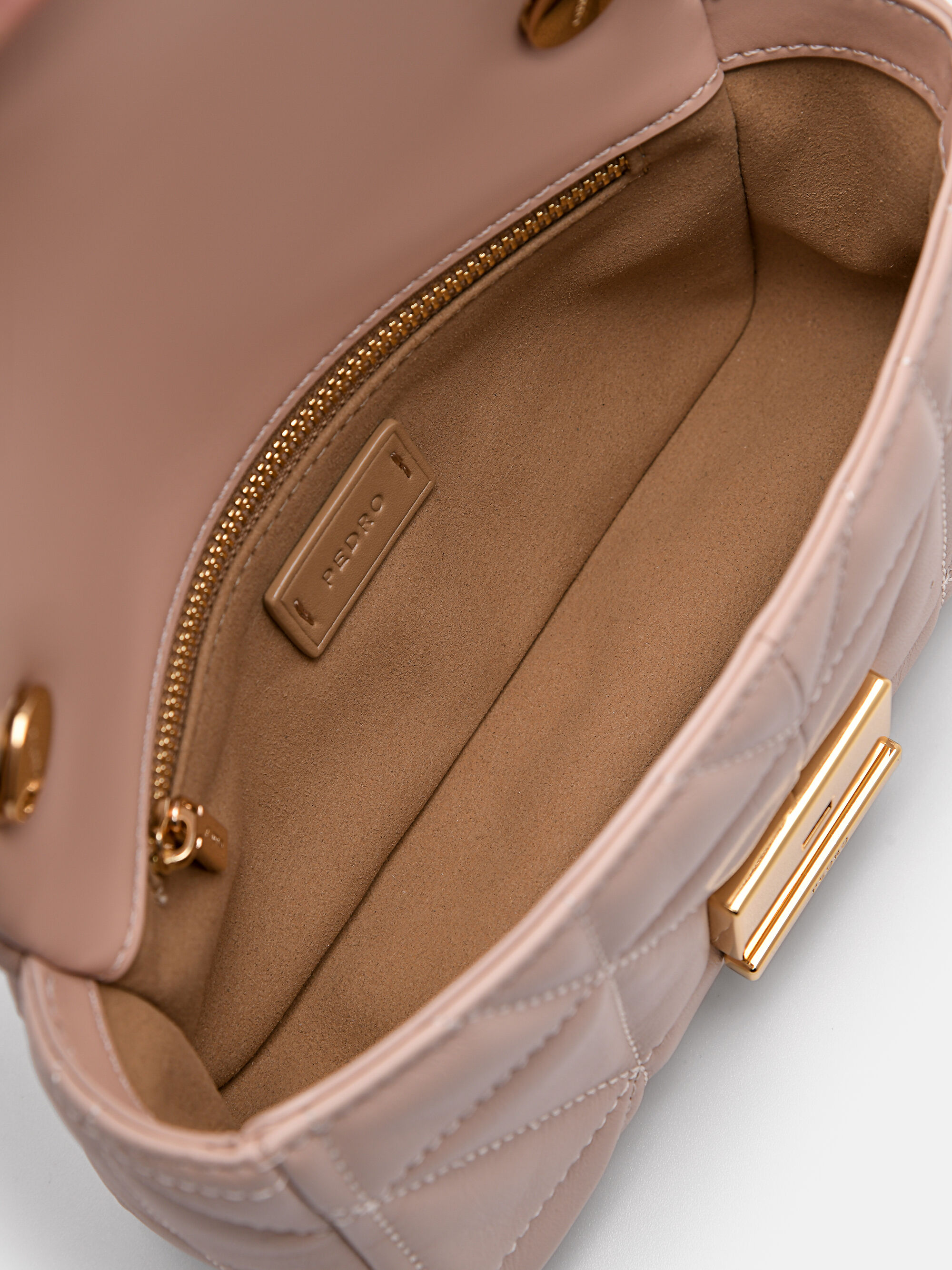 PEDRO Studio Leather Mini Shoulder Bag in Pixel, Nude