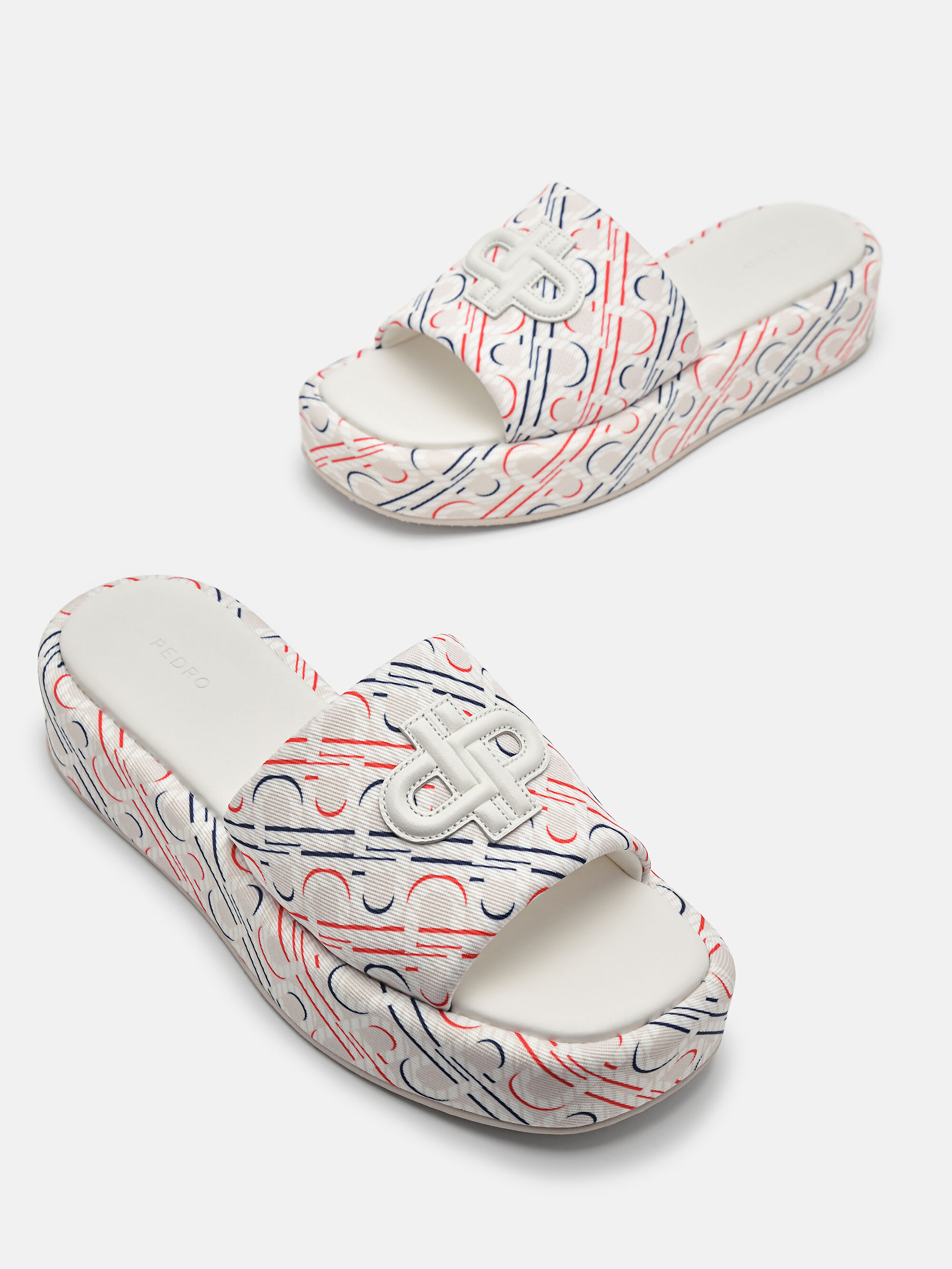 PEDRO Icon Fabric Wedge Sandals, Multi