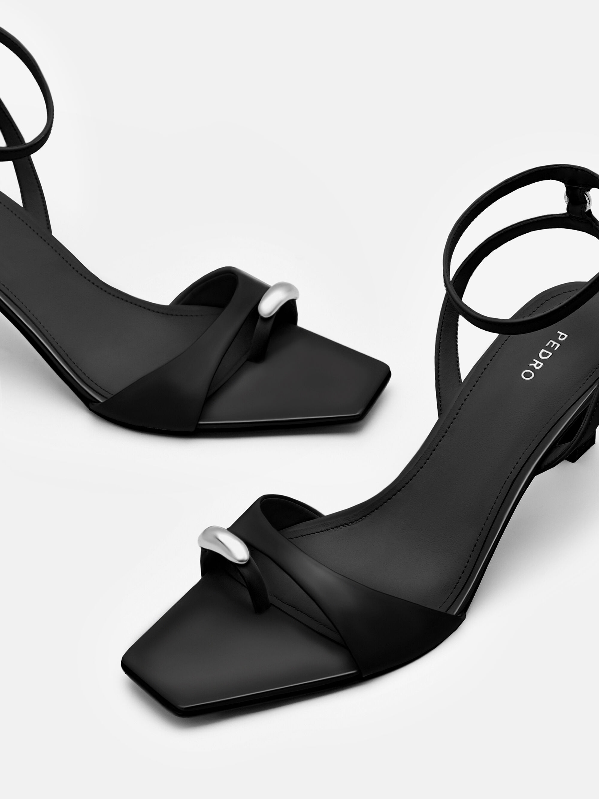 Lia Heel Sandals, Black