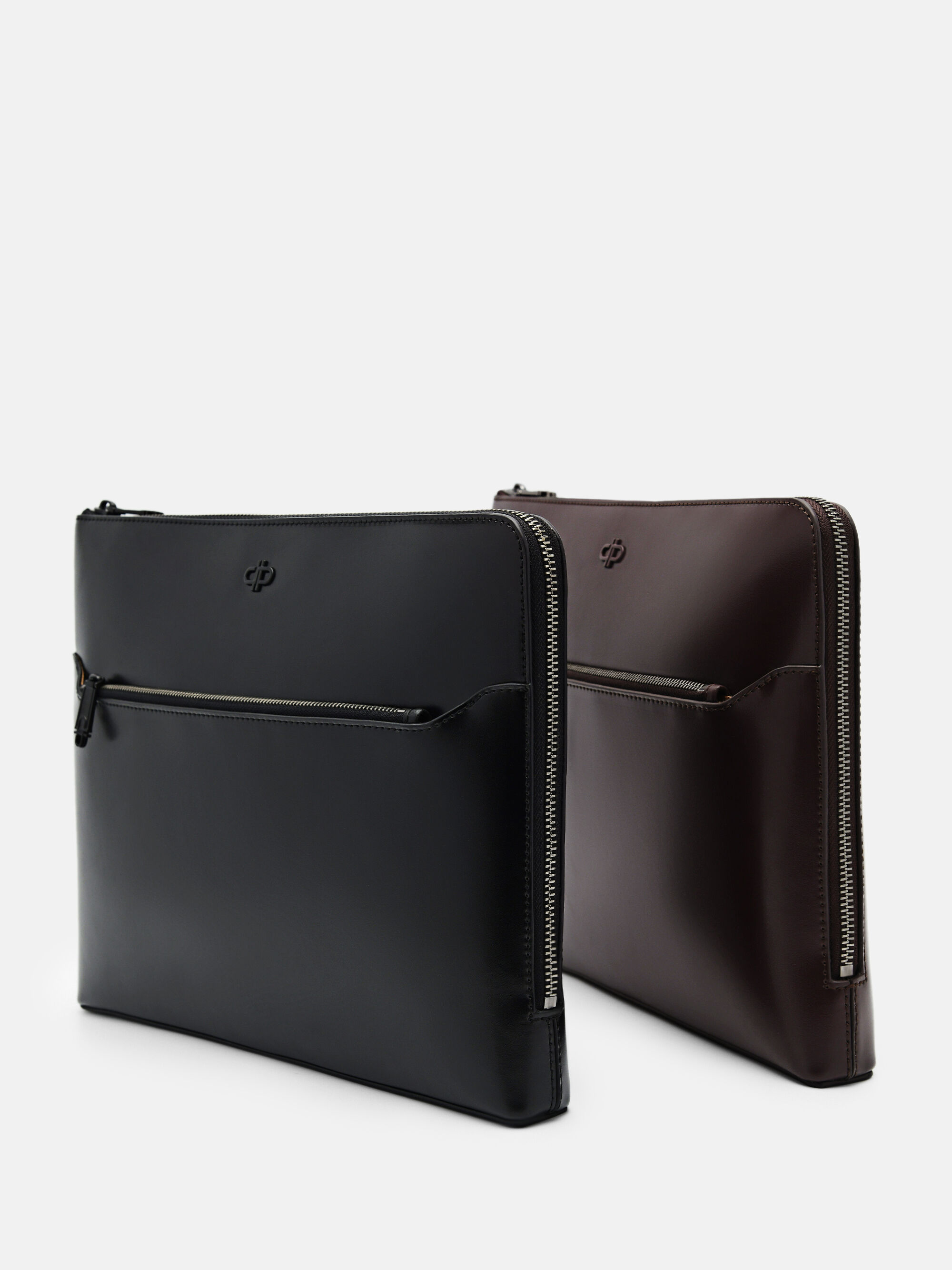 PEDRO Icon Leather Portfolio Bag, Black