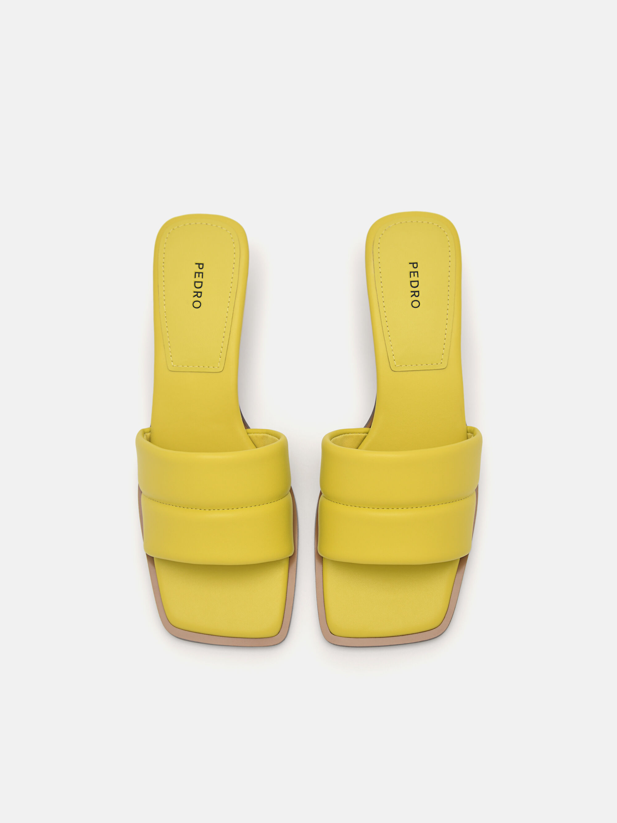 Heel Slip-On Sandals, Yellow