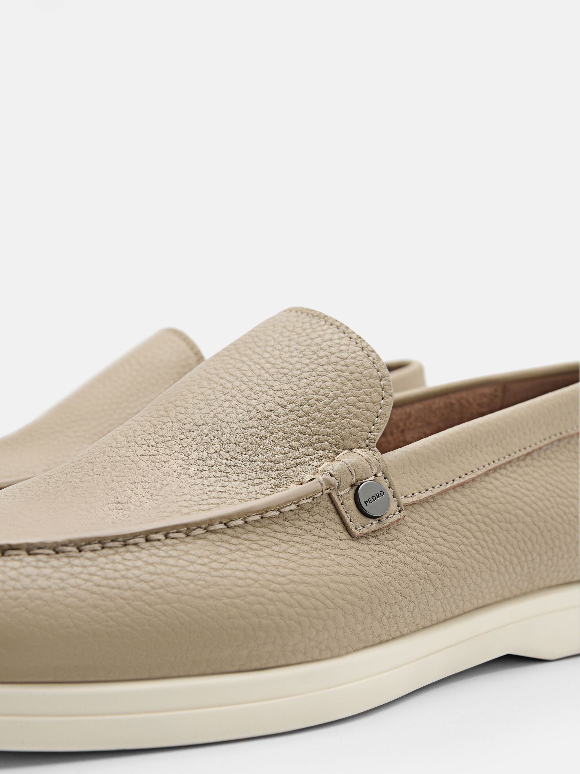 Oliver Leather Loafers, Taupe