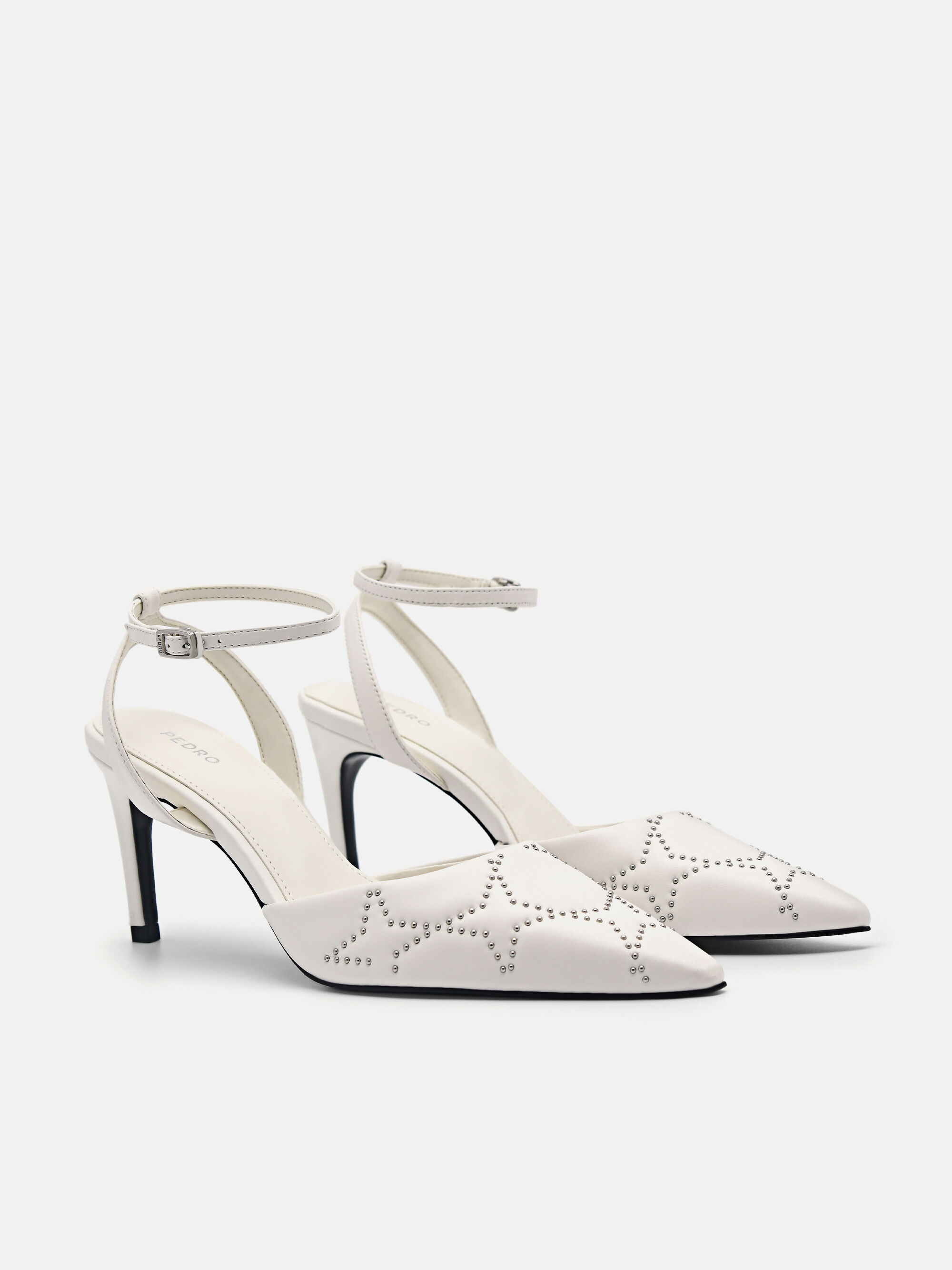 Joan Leather Pumps, White