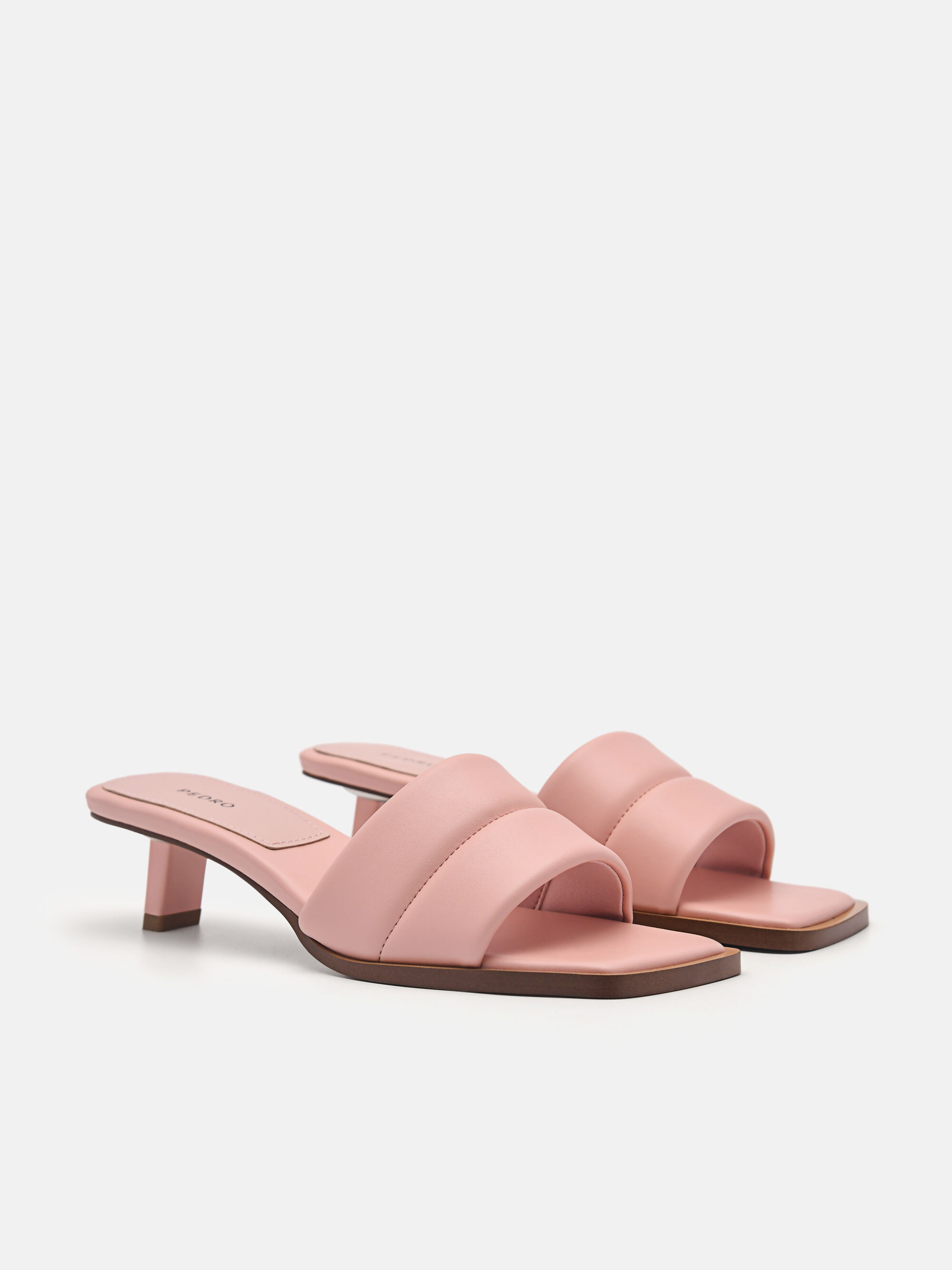 Heel Slip-On Sandals, Blush