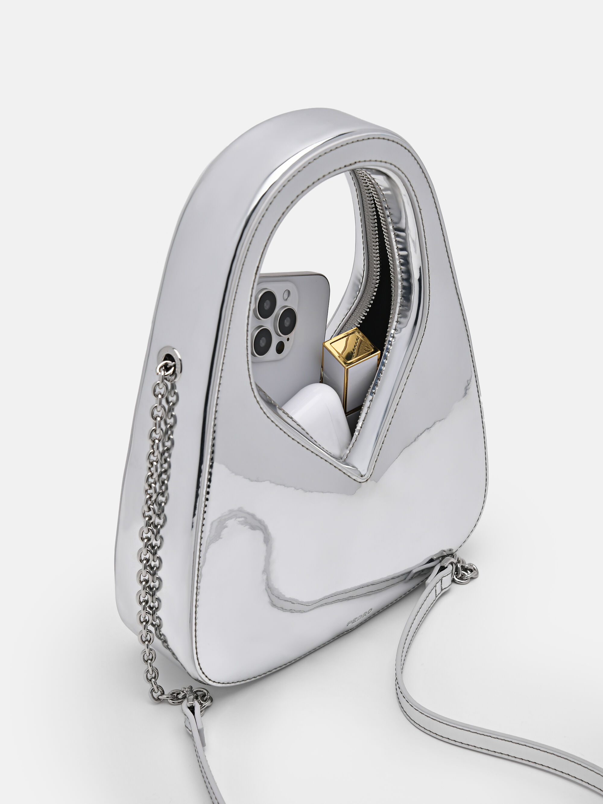 Alta Hobo Bag, Silver