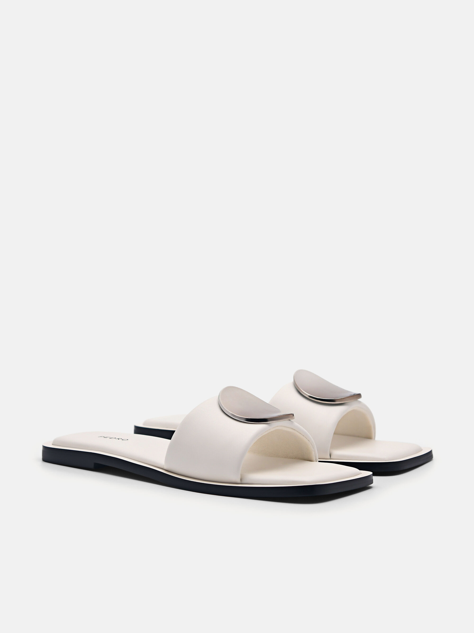 Vibe Square Toe Sandals, White