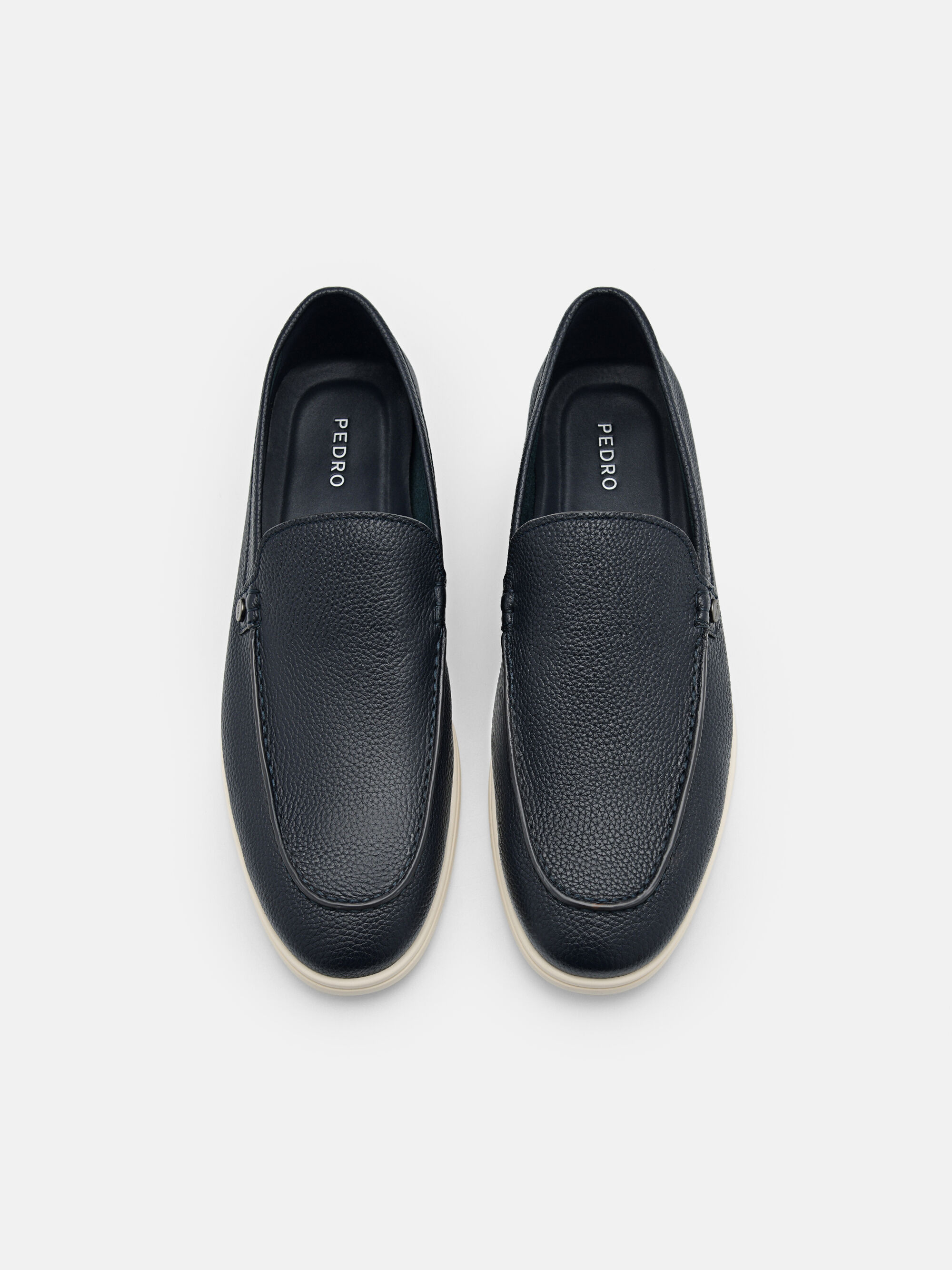 Oliver Leather Loafers, Navy