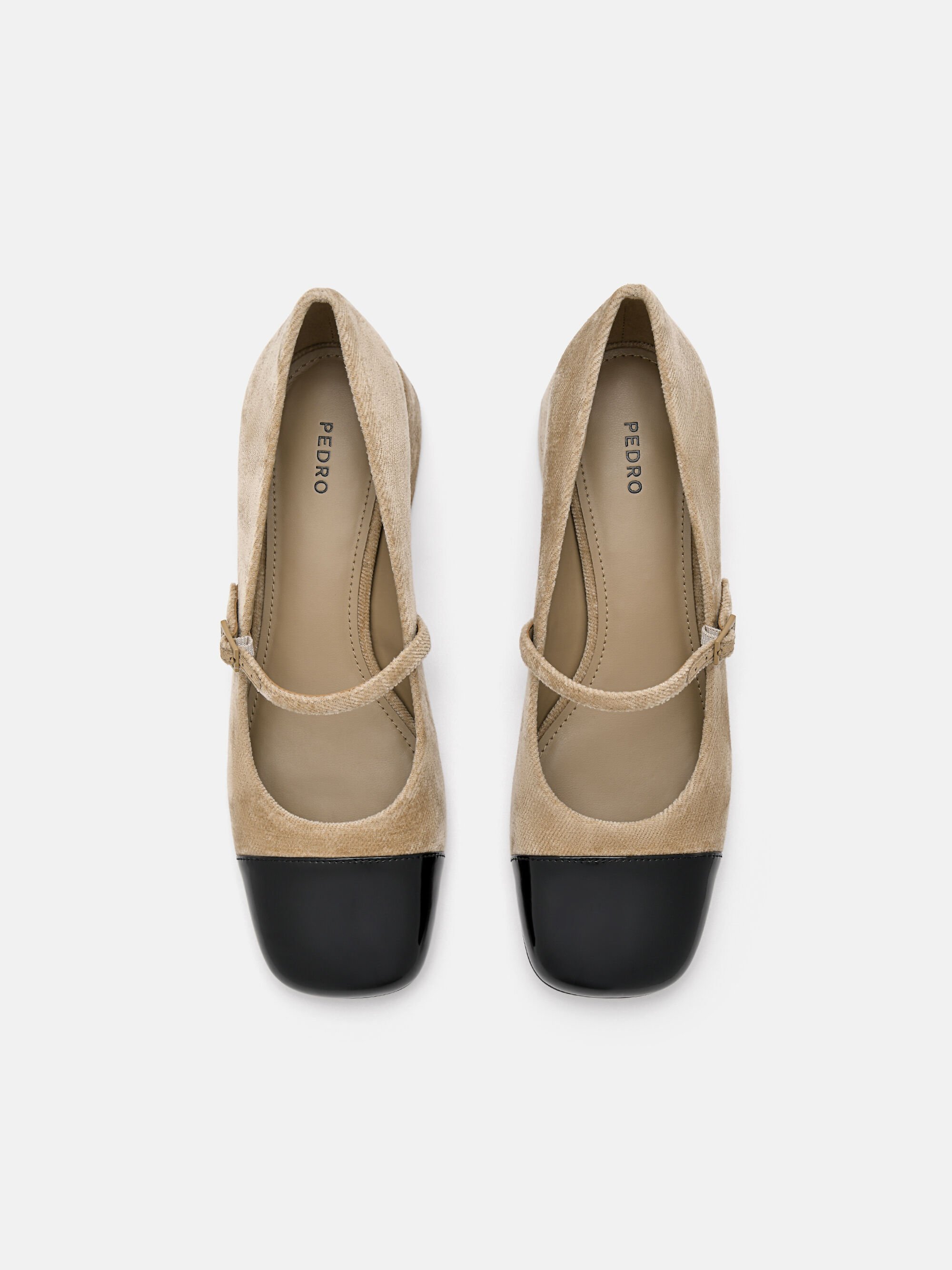 Bianca Fabric Mary Jane Pumps, Taupe