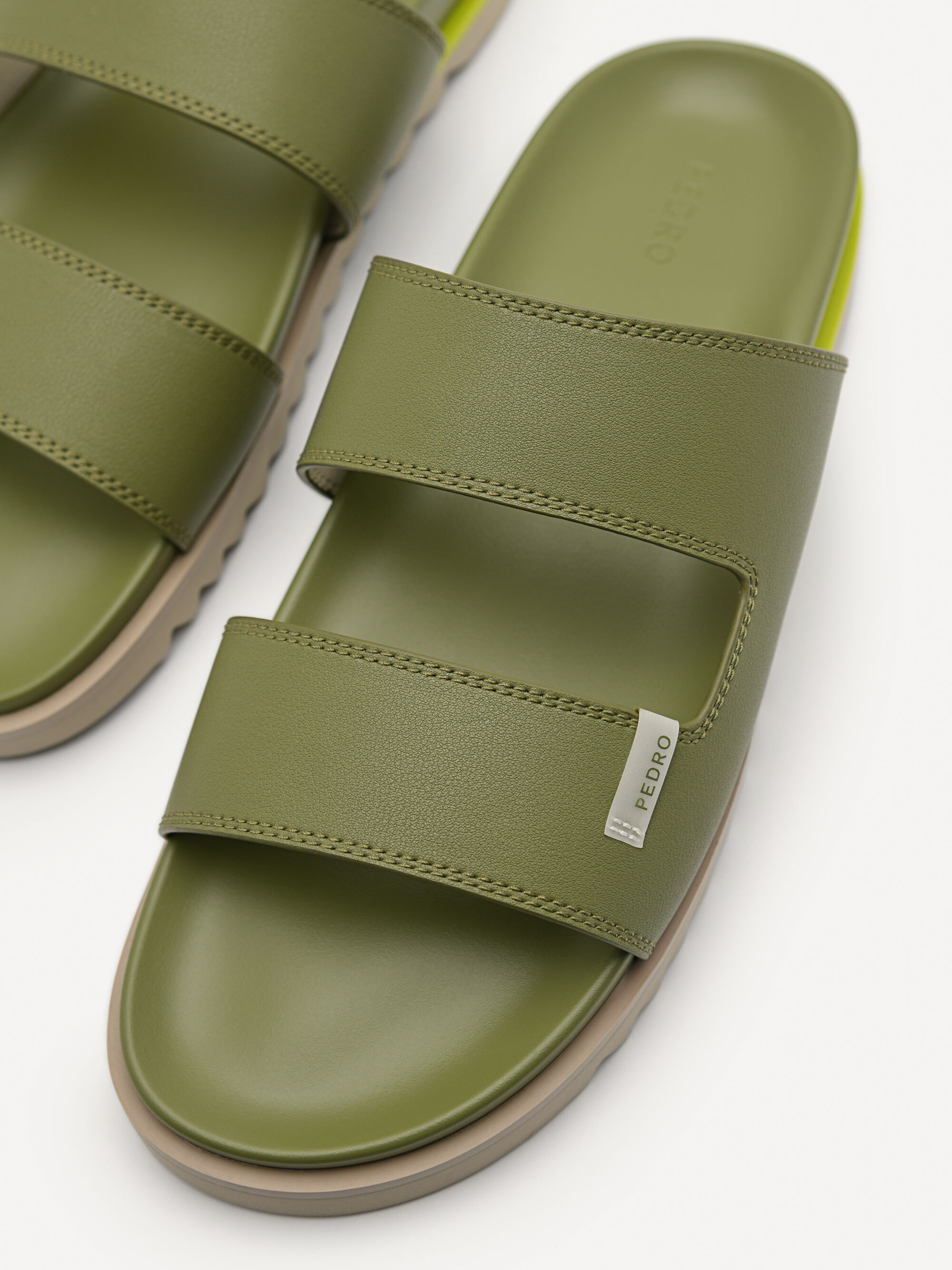 Owen Slide Sandals, Military Green