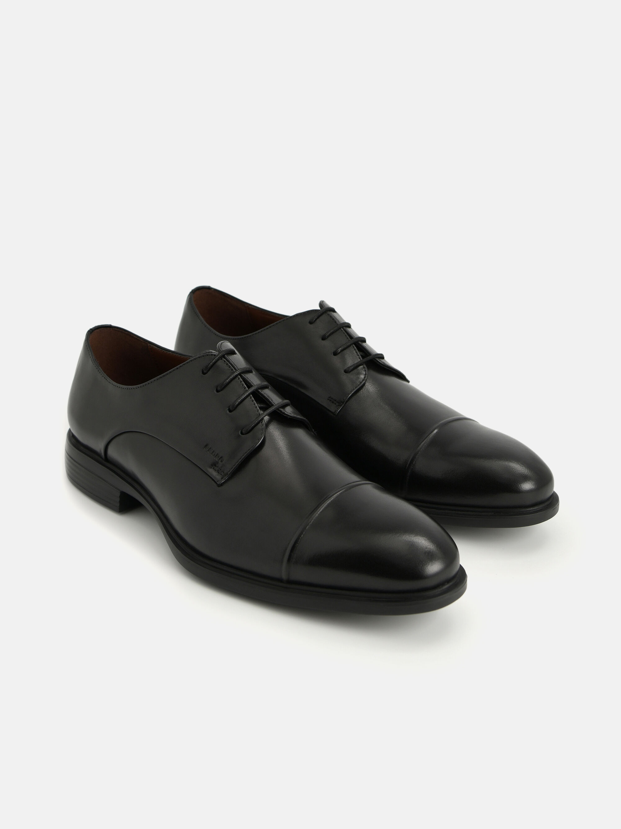 Altitude Leather Toe Derby Shoes, Black