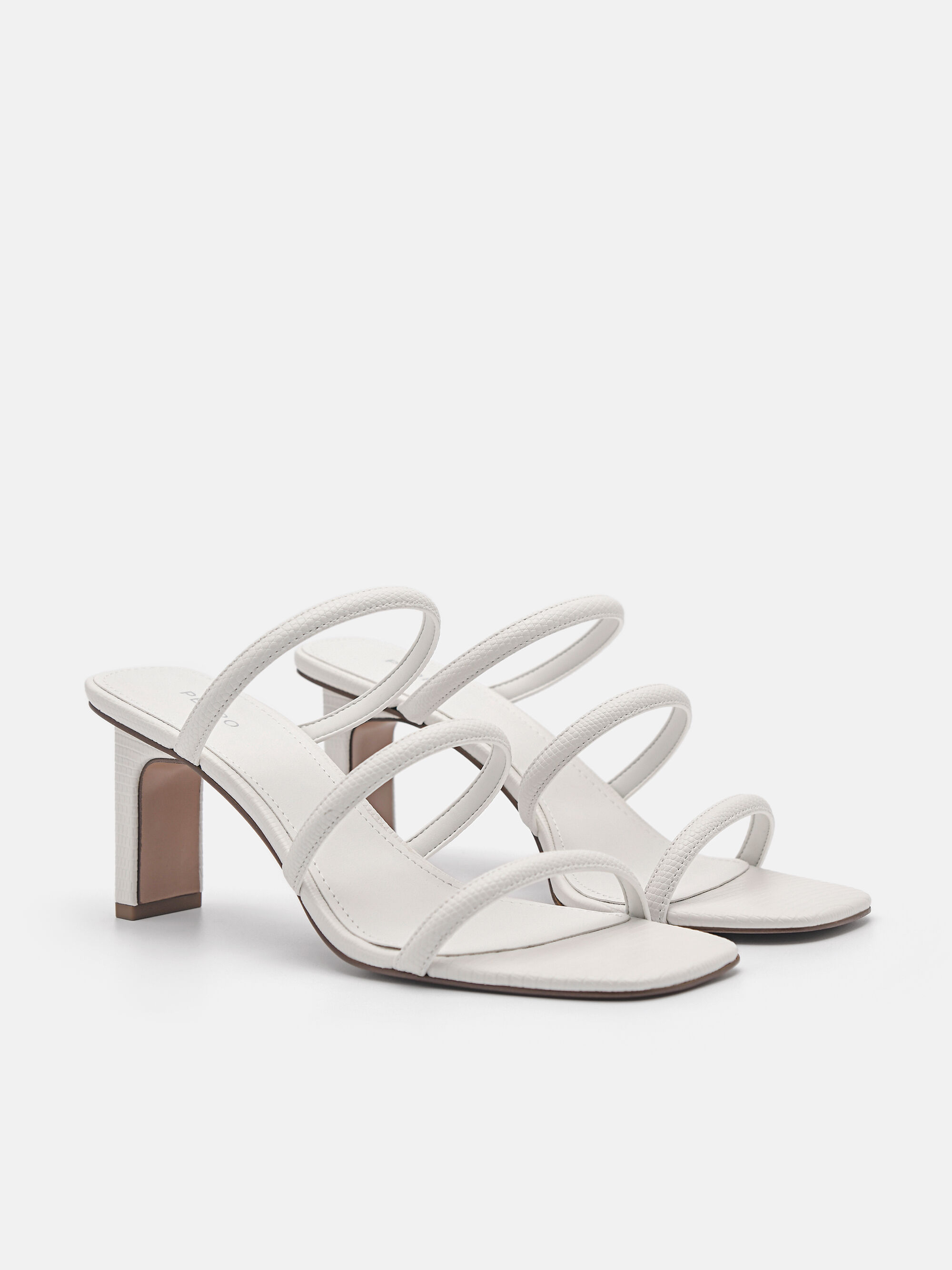 Isabel Heel Sandals, Chalk