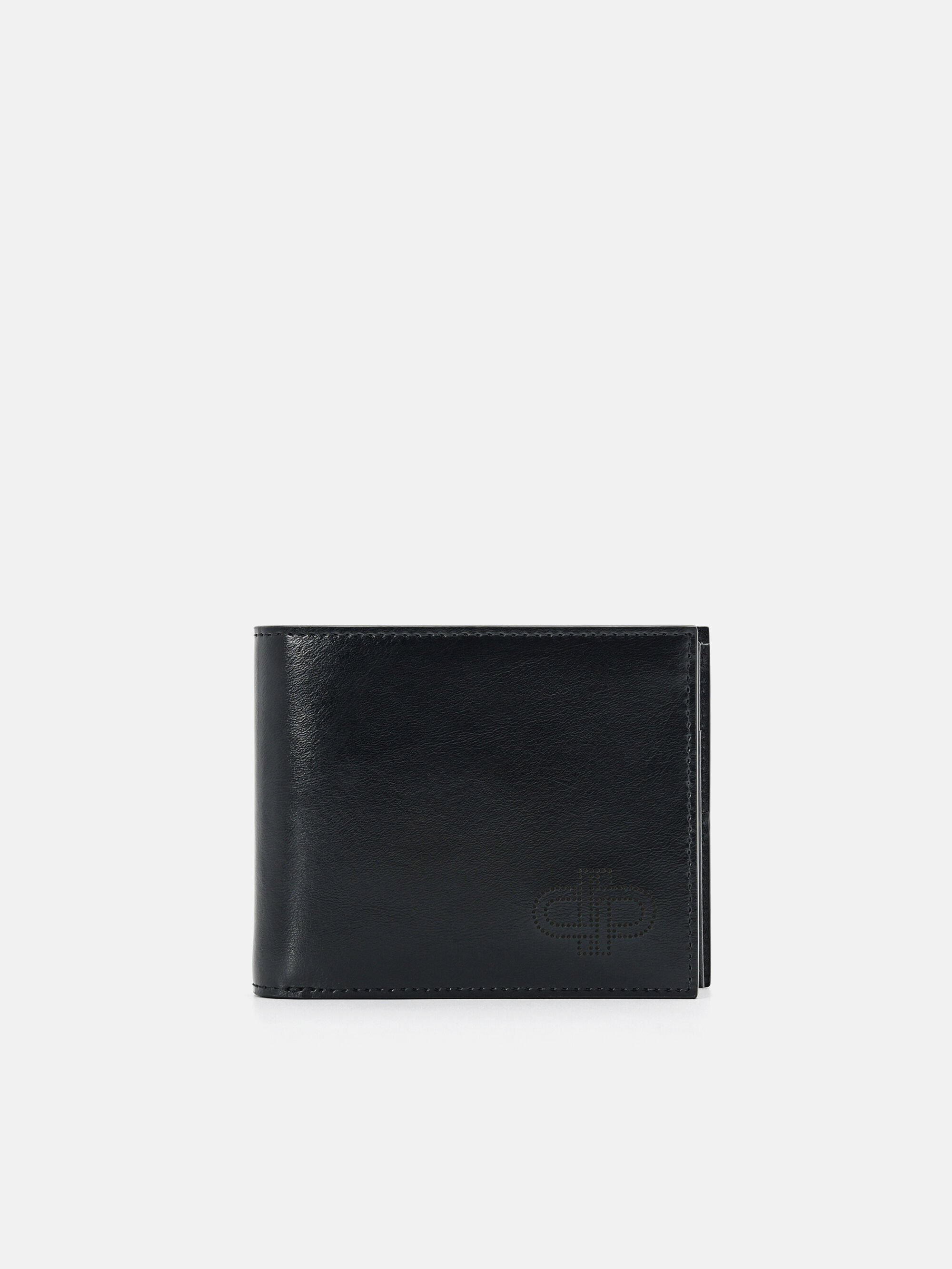 PEDRO Icon Leather Bi-Fold Flip Wallet, Black