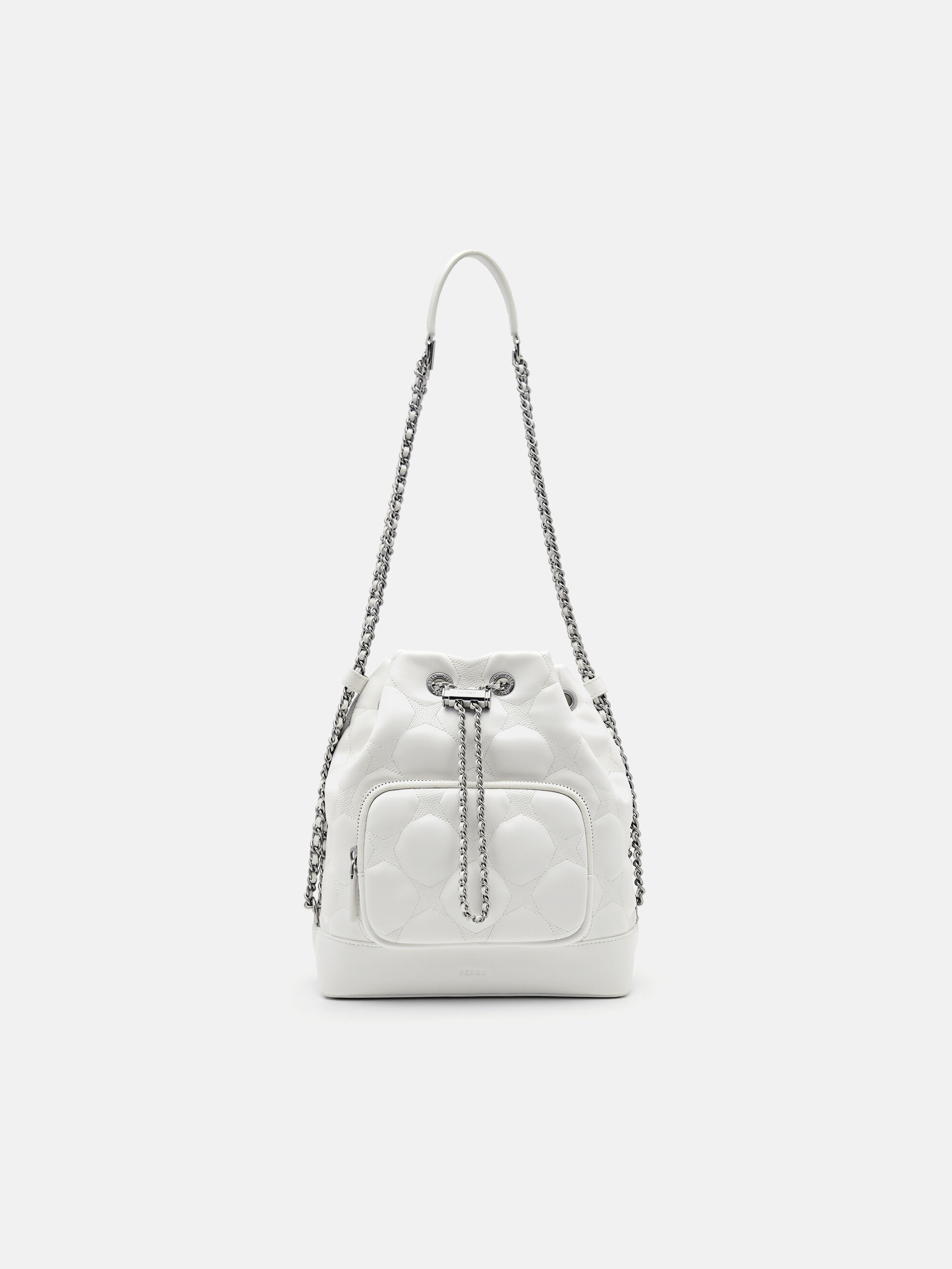 White deals bucket handbag