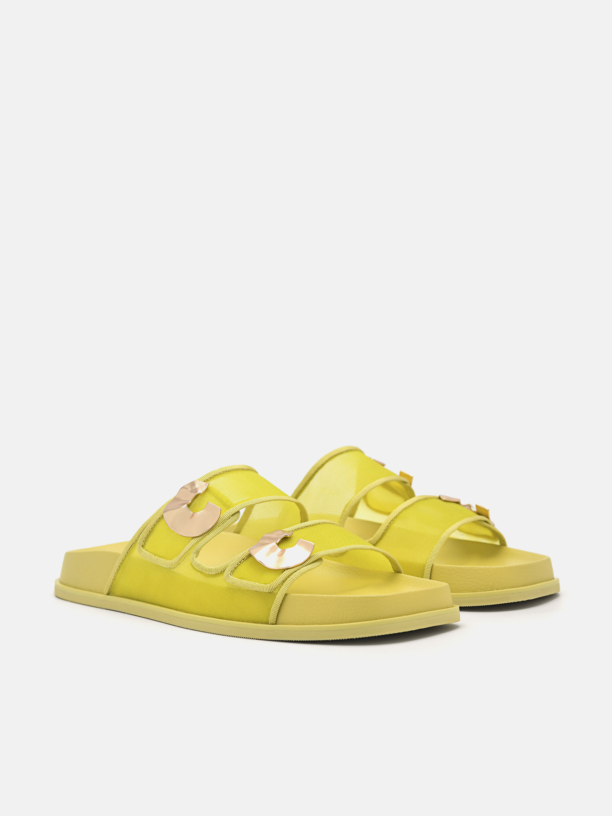 Iris Strap Sandals, Yellow