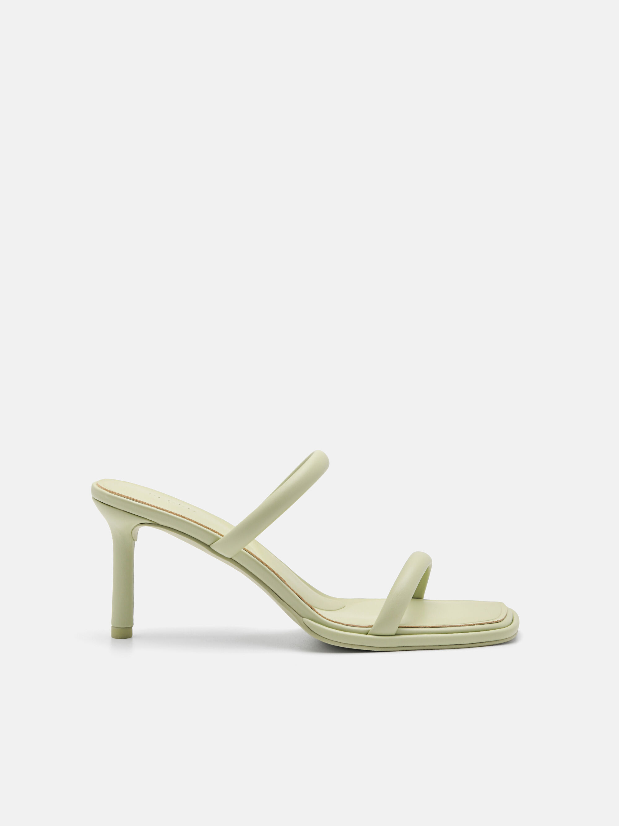 Bianca Heel Sandals, Light Green