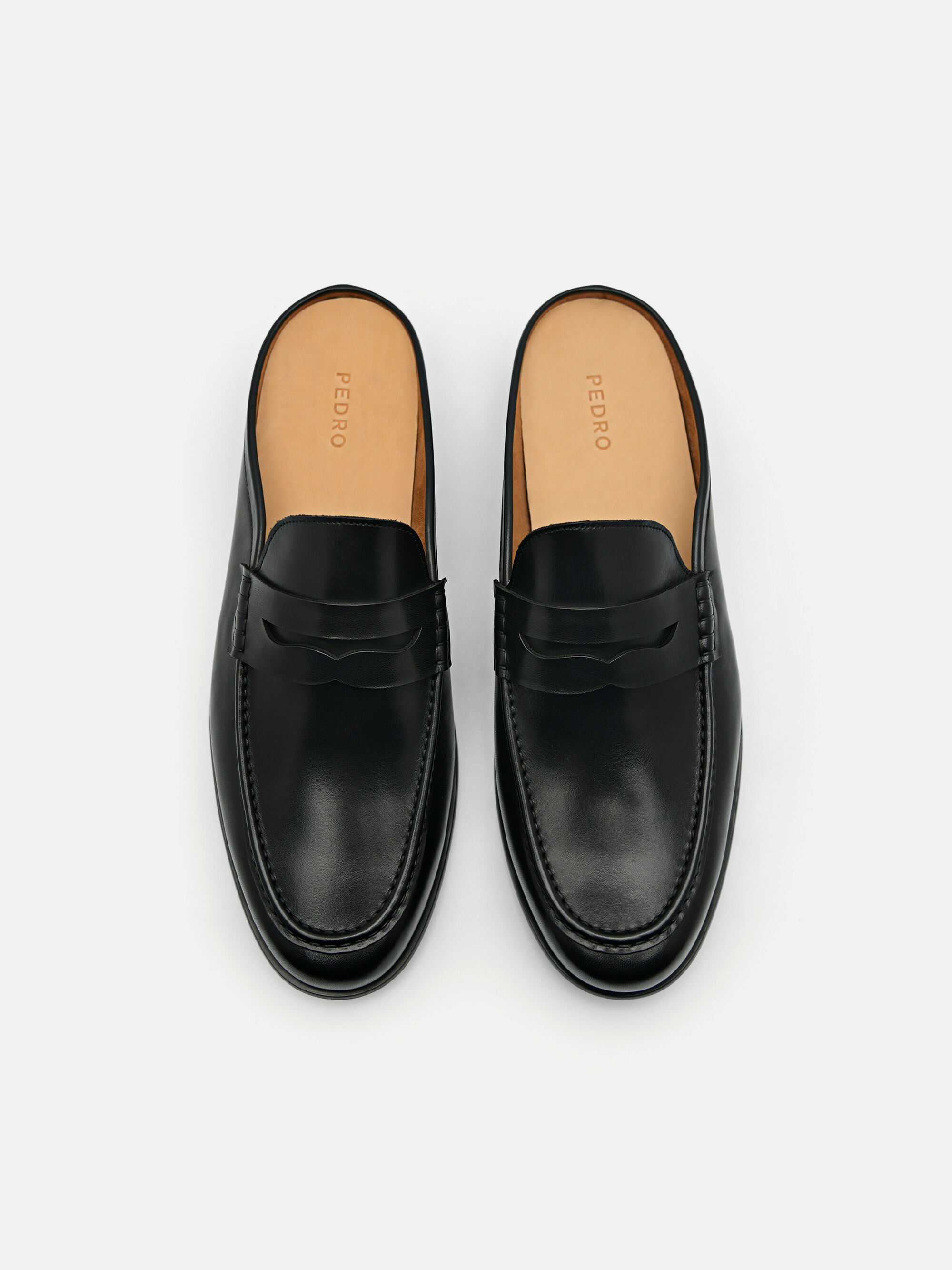 Blake Leather Slip-On Loafers, Black