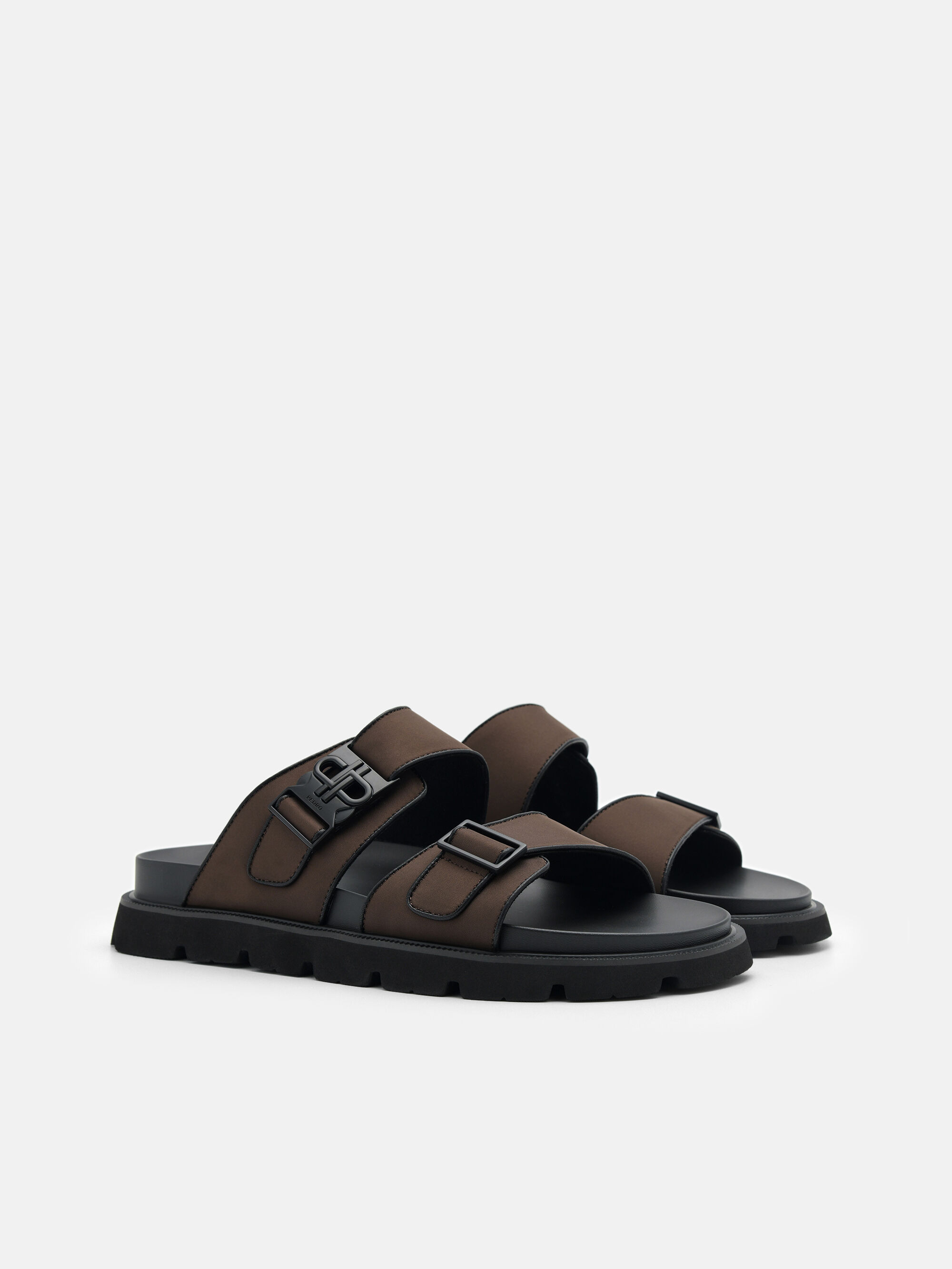 PEDRO Icon Slide Sandals, Dark Brown