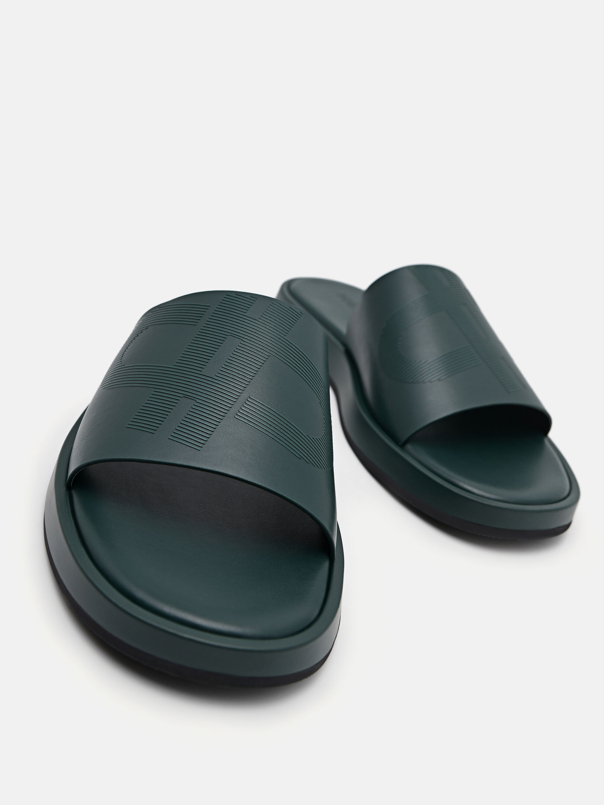 PEDRO Icon Slide Sandals, Dark Green