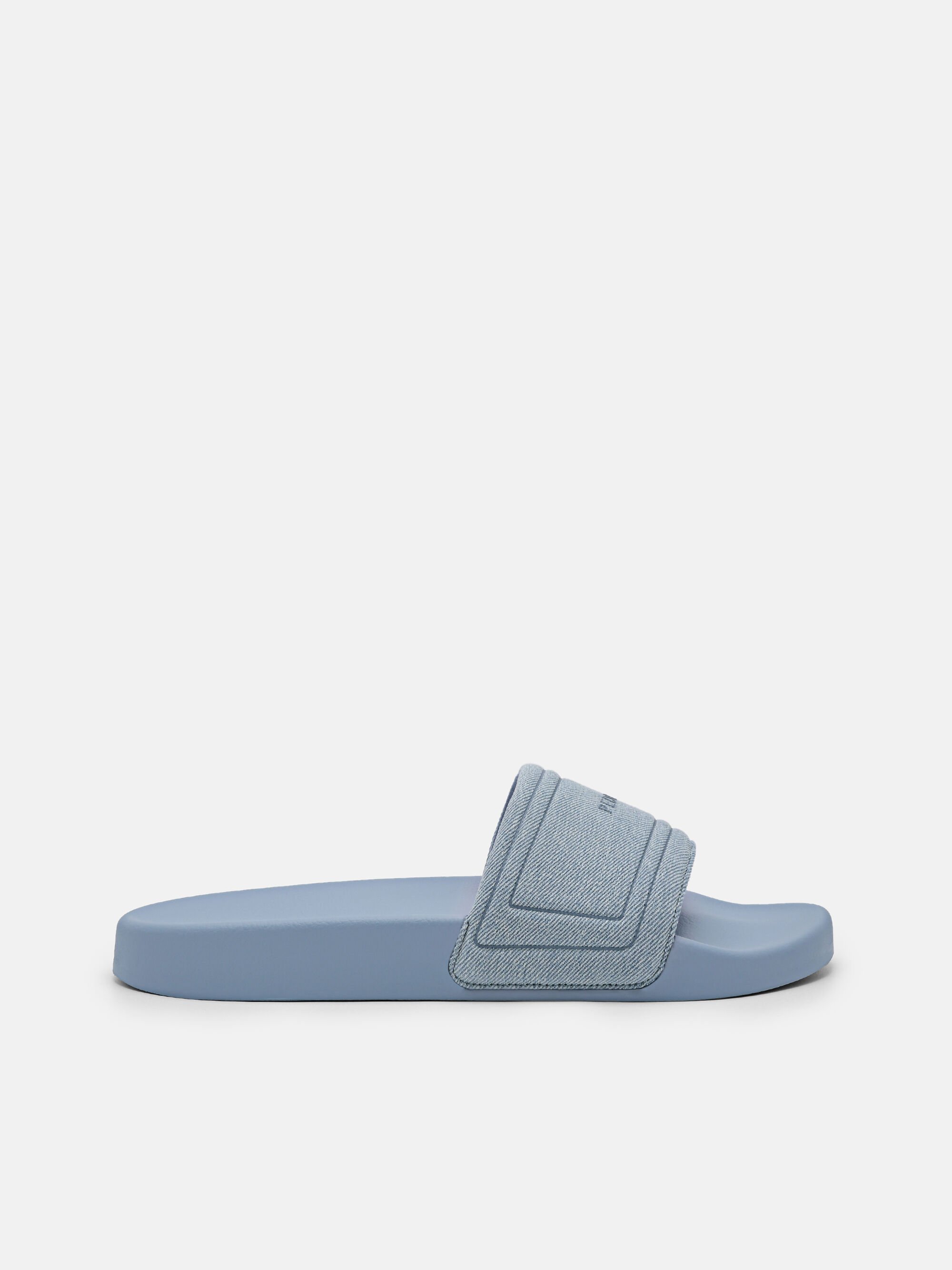 Billie Slide Sandals, Slate Blue