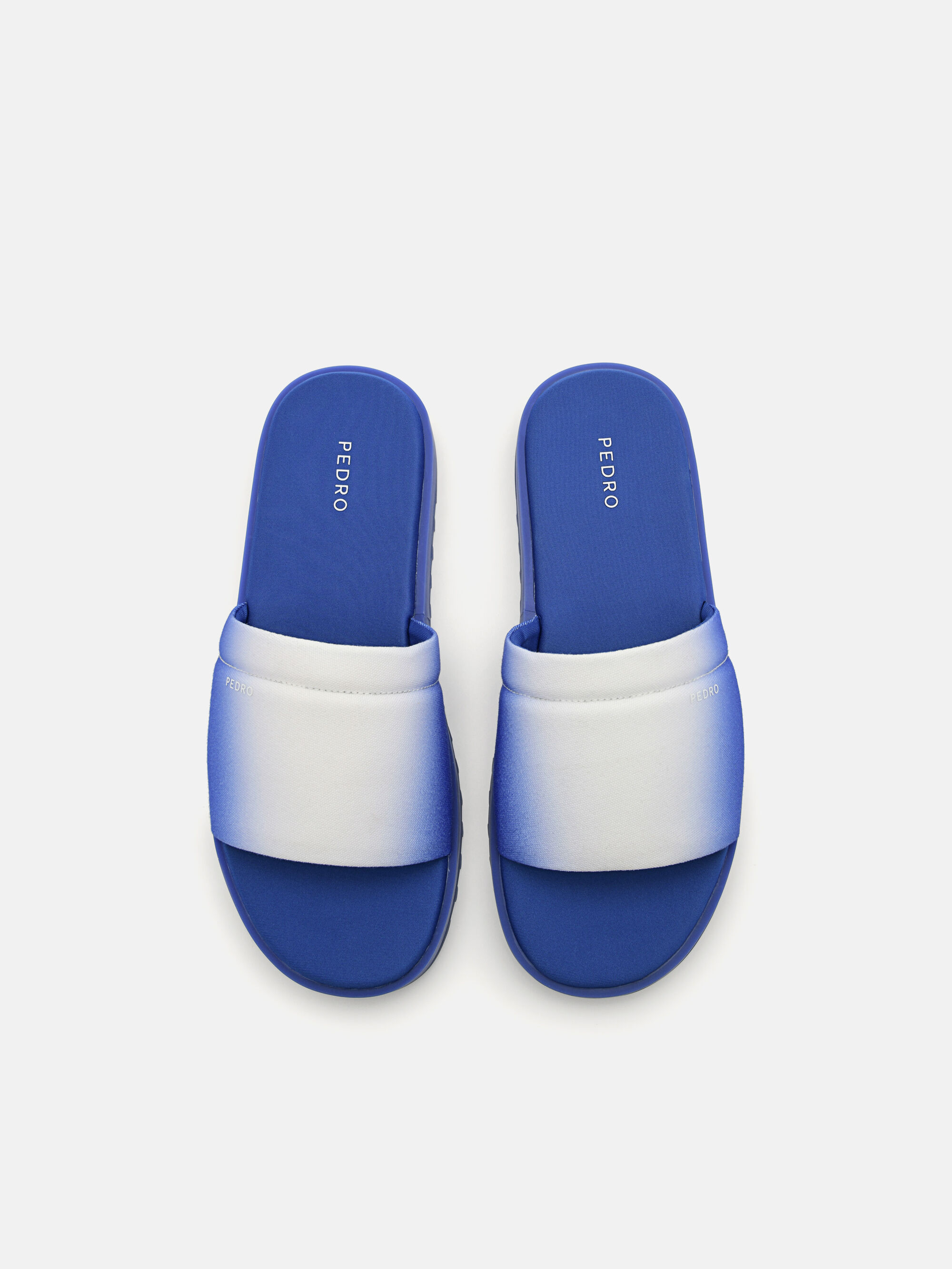 Canvas Slide Sandals, Blue