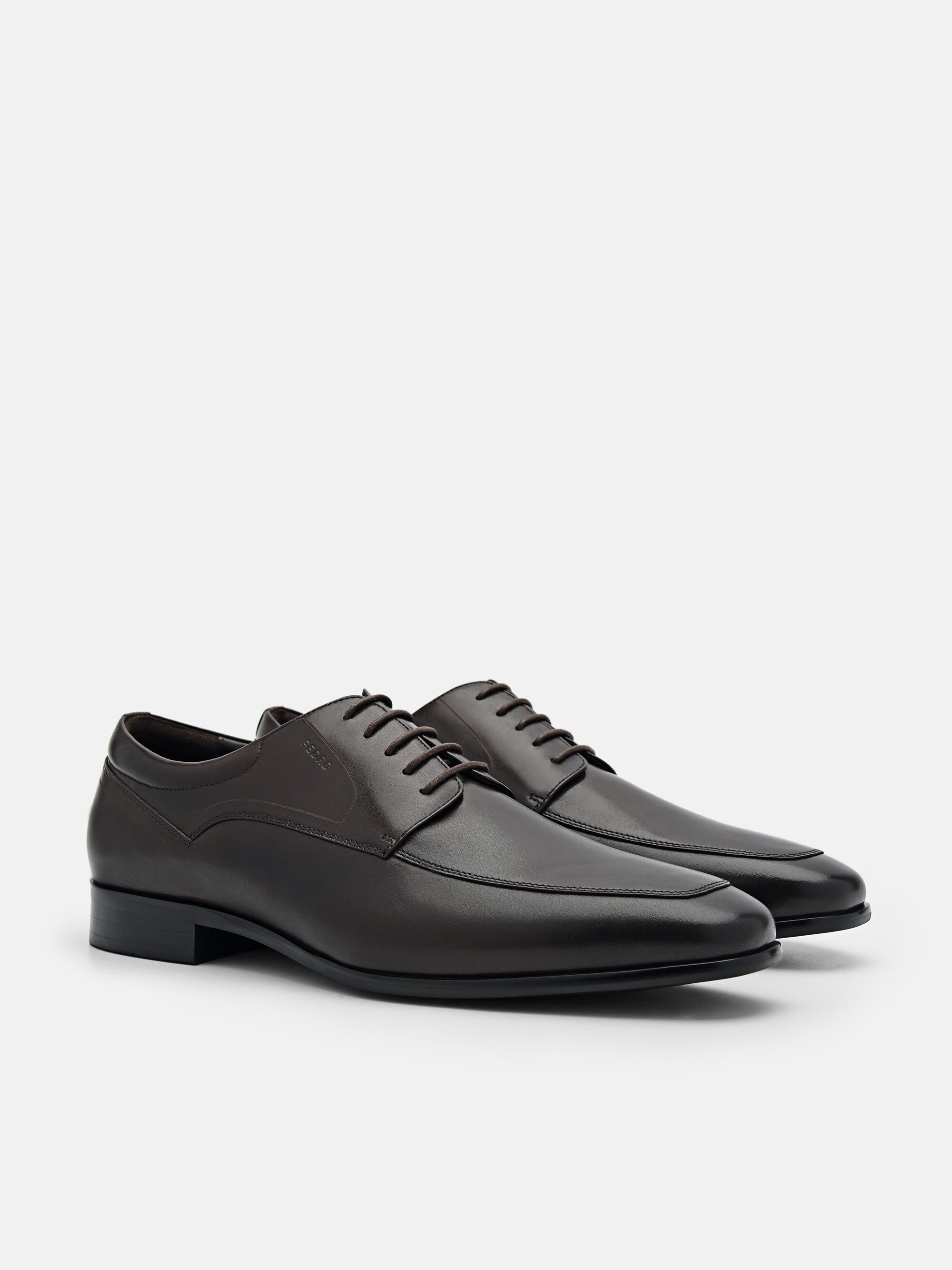 Leather Derby Shoes, Dark Brown