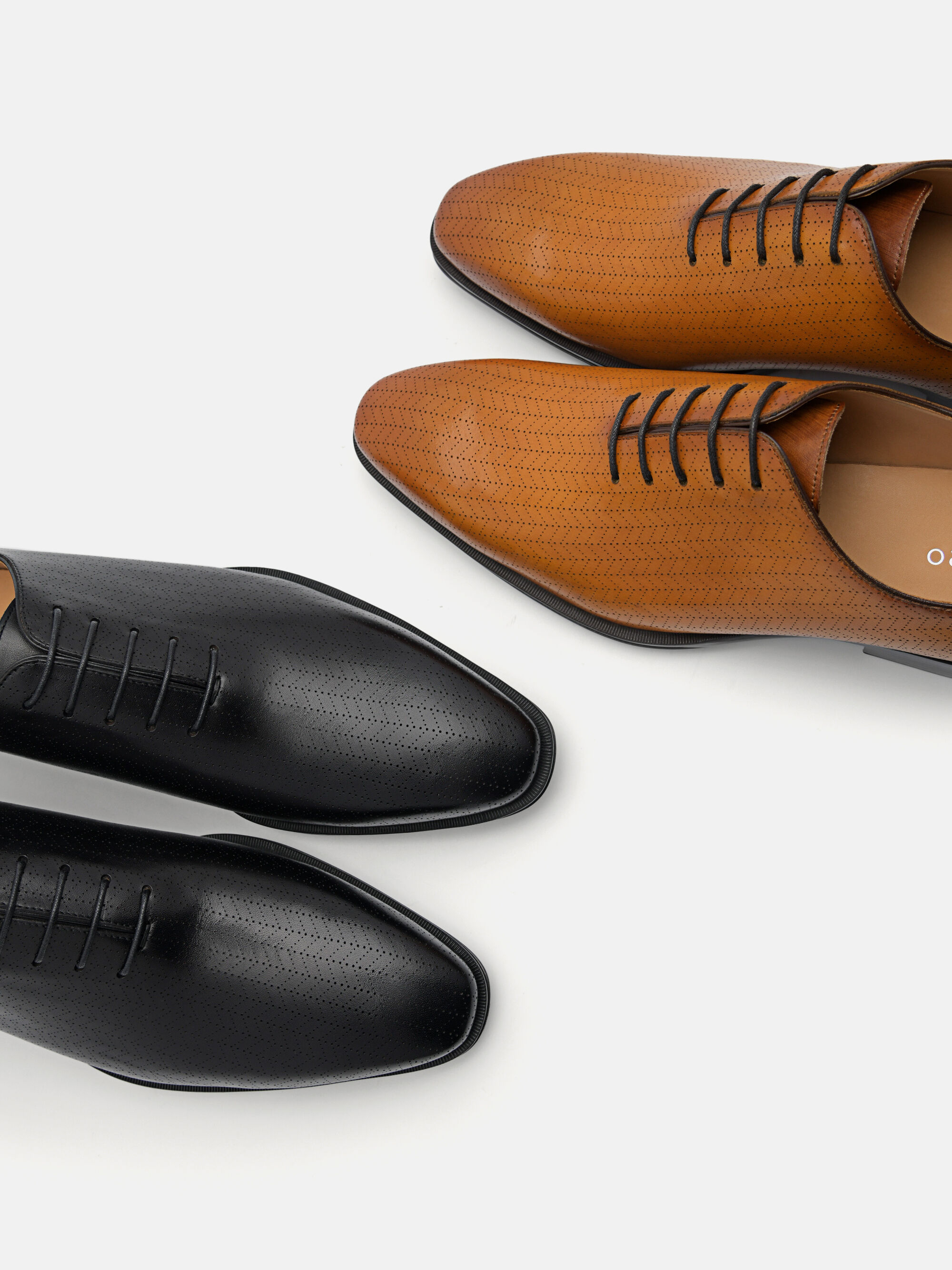 Leather Oxford Shoes, Black