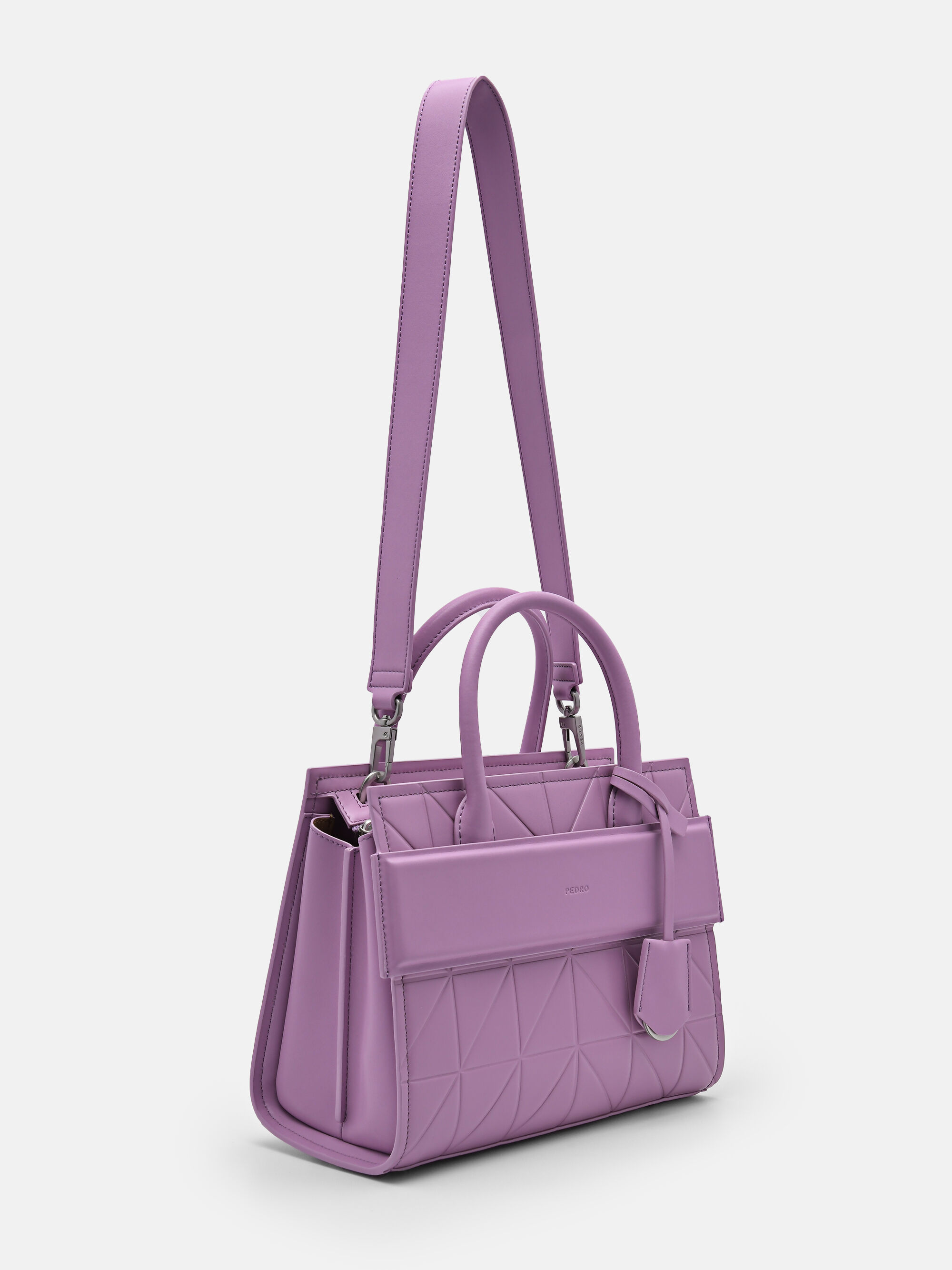 PEDRO Studio Bella Leather Handbag in Pixel, Purple