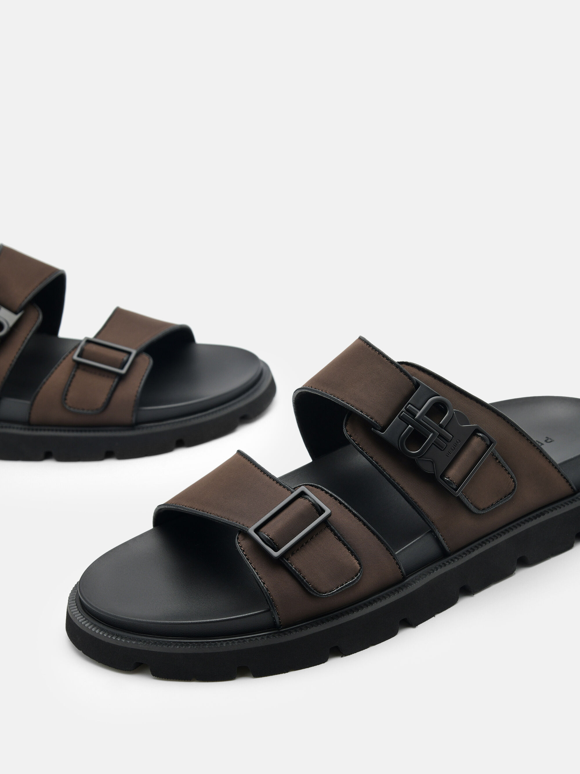 PEDRO Icon Slide Sandals, Dark Brown