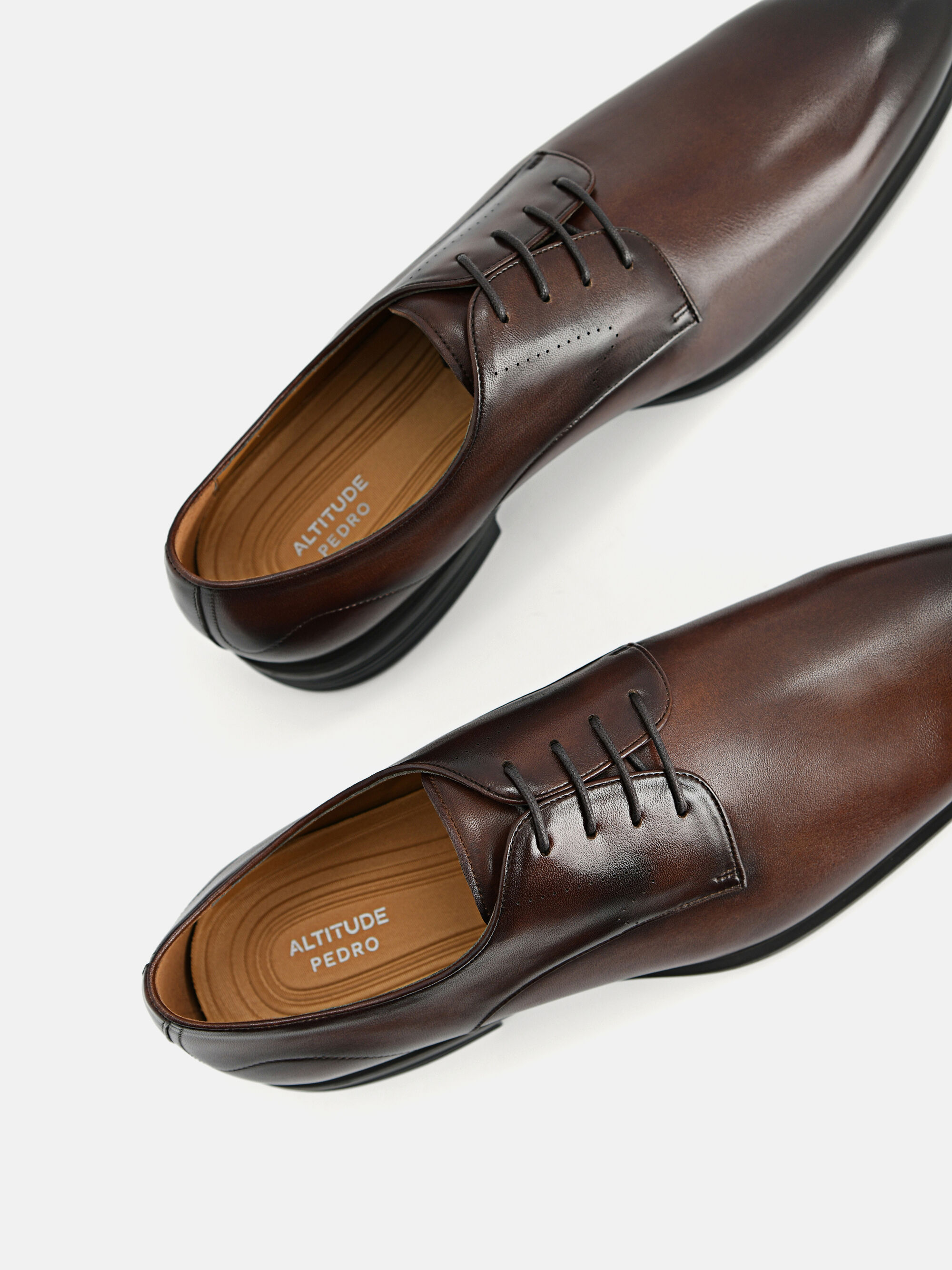 Altitude Leather Derby Shoes, Dark Brown