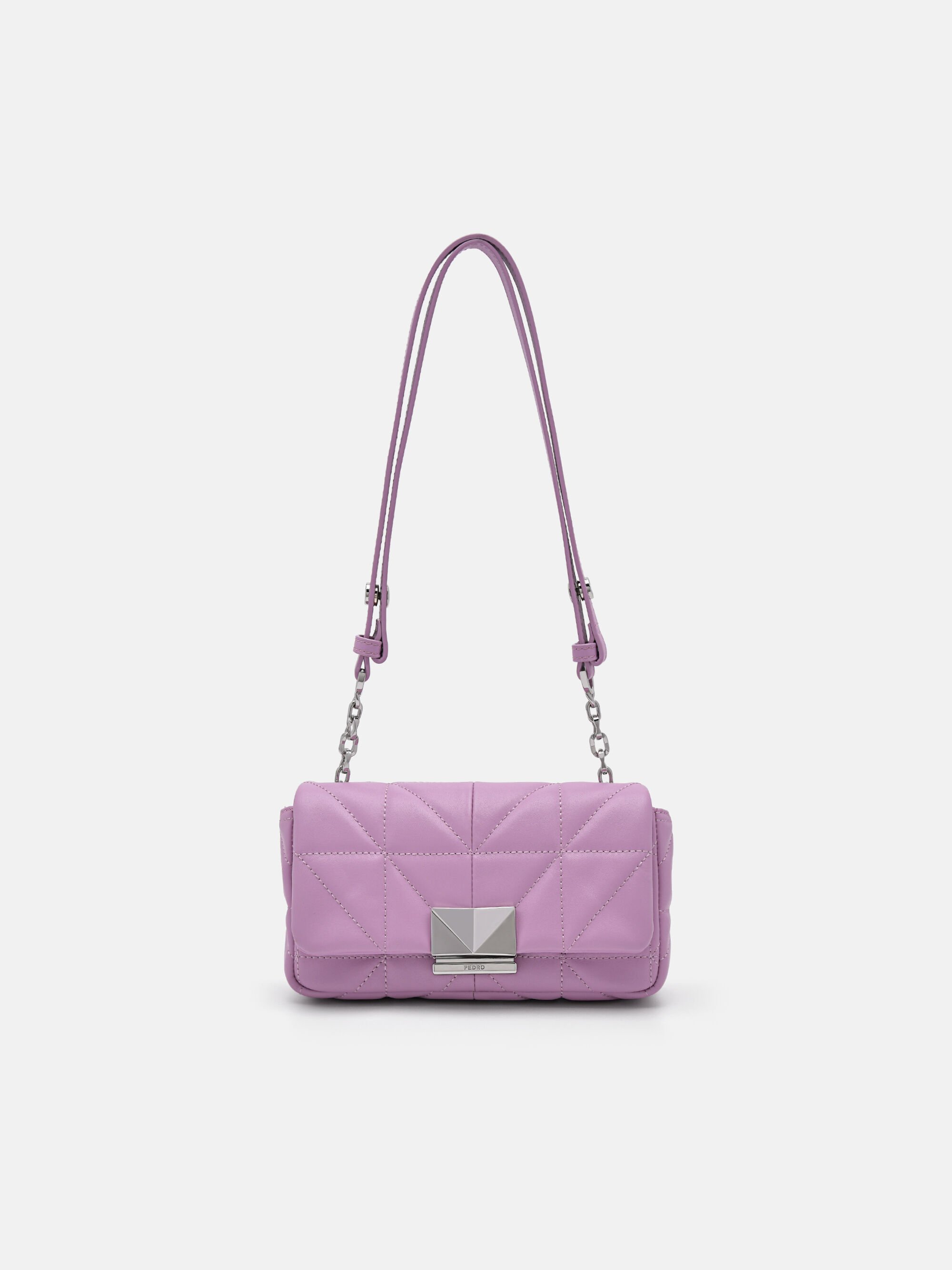 PEDRO Studio Leather Mini Shoulder Bag in Pixel, Purple