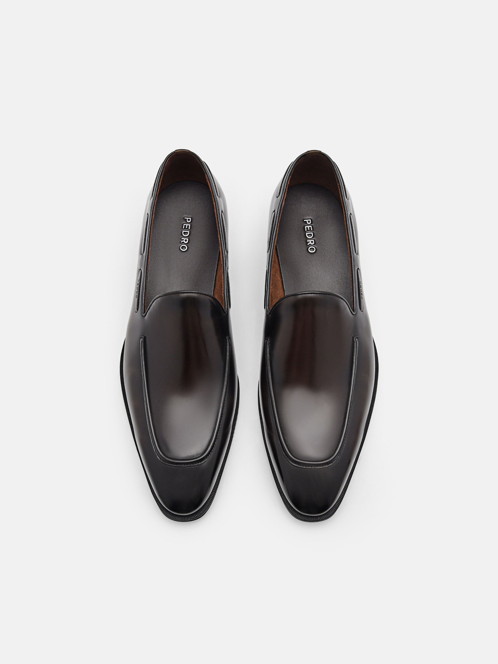 Leather Loafers, Dark Brown