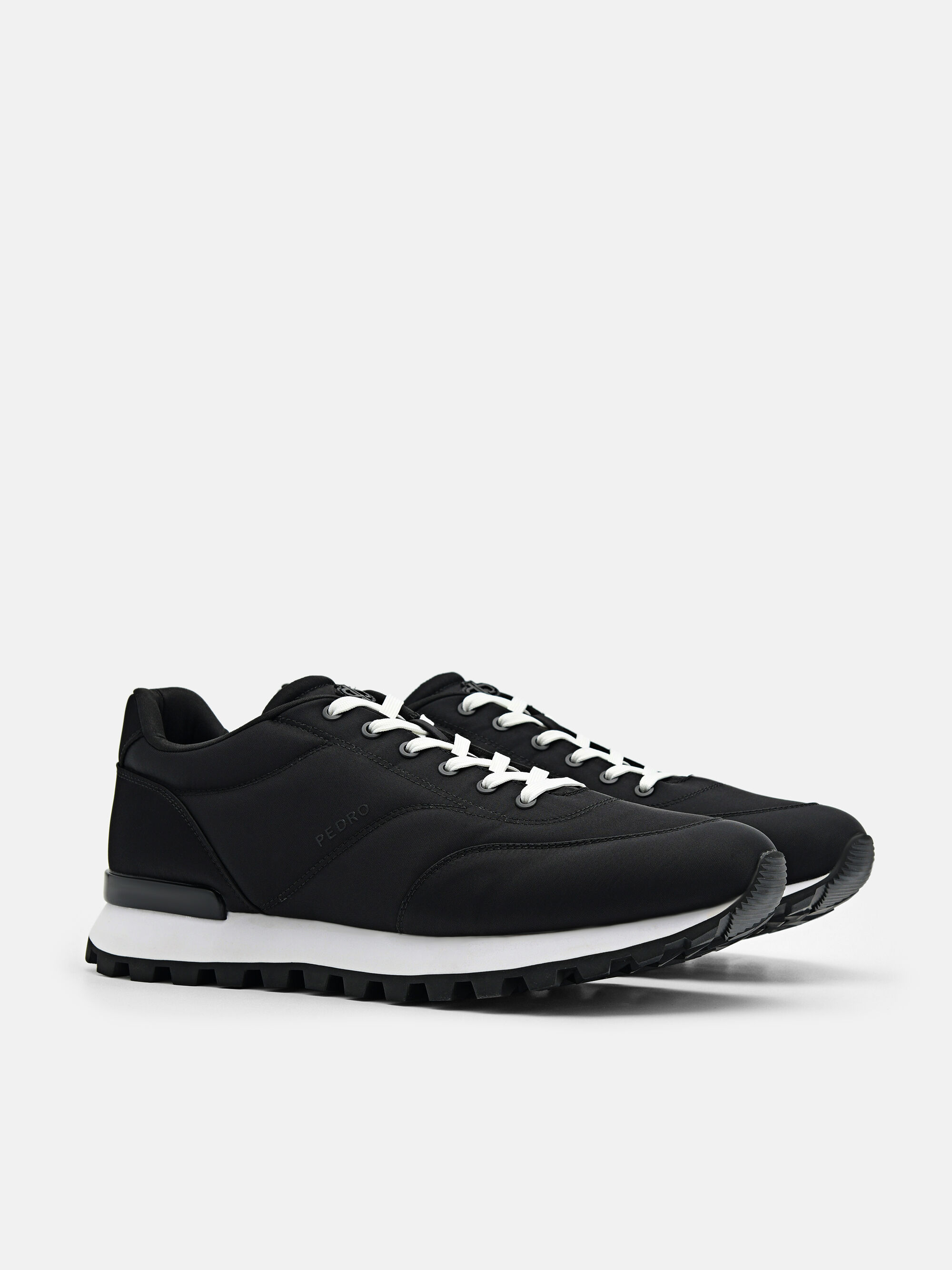 Track Nylon Sneakers, Black