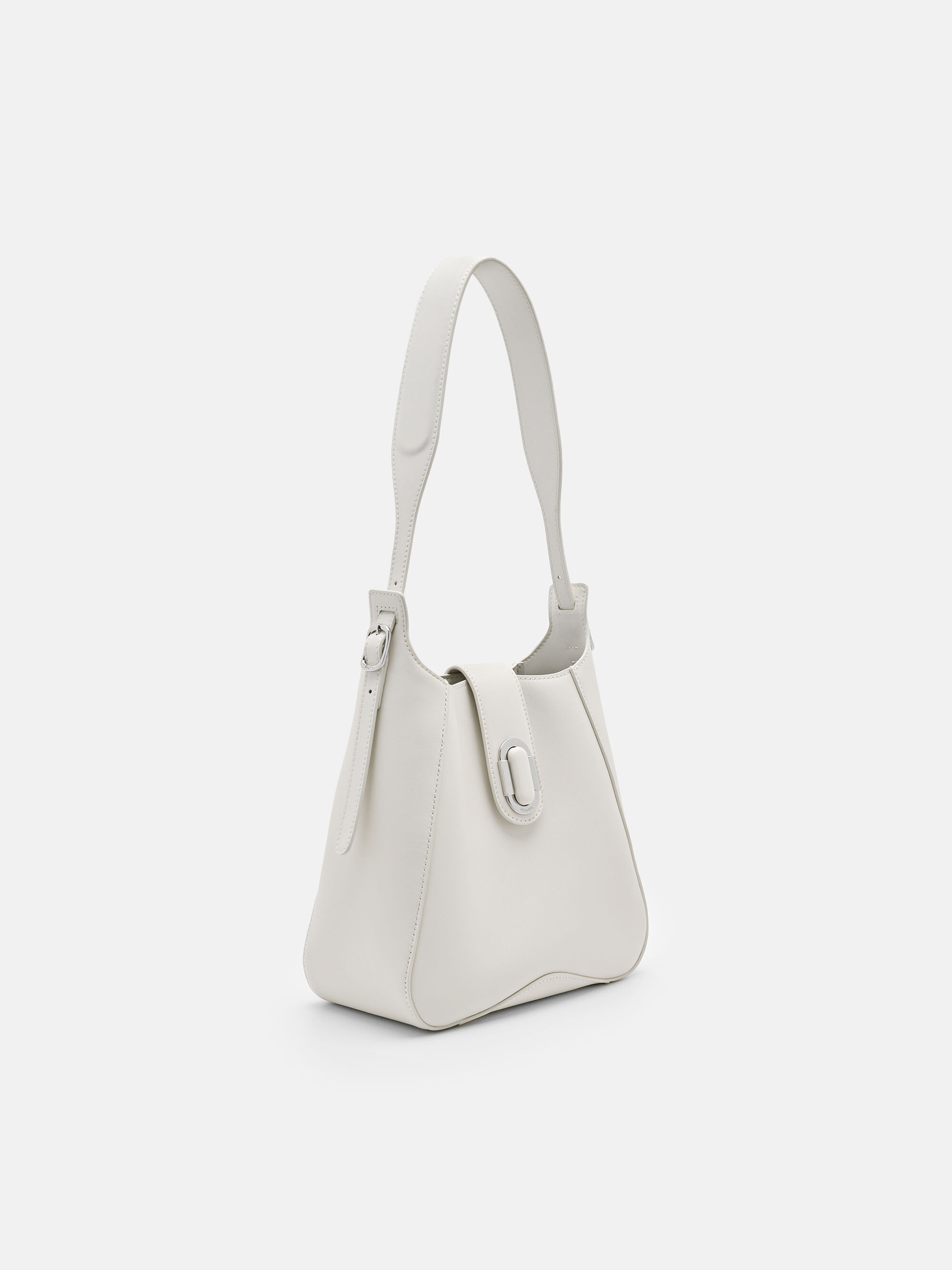 PEDRO Studio Rift Leather Hobo Bag, Chalk