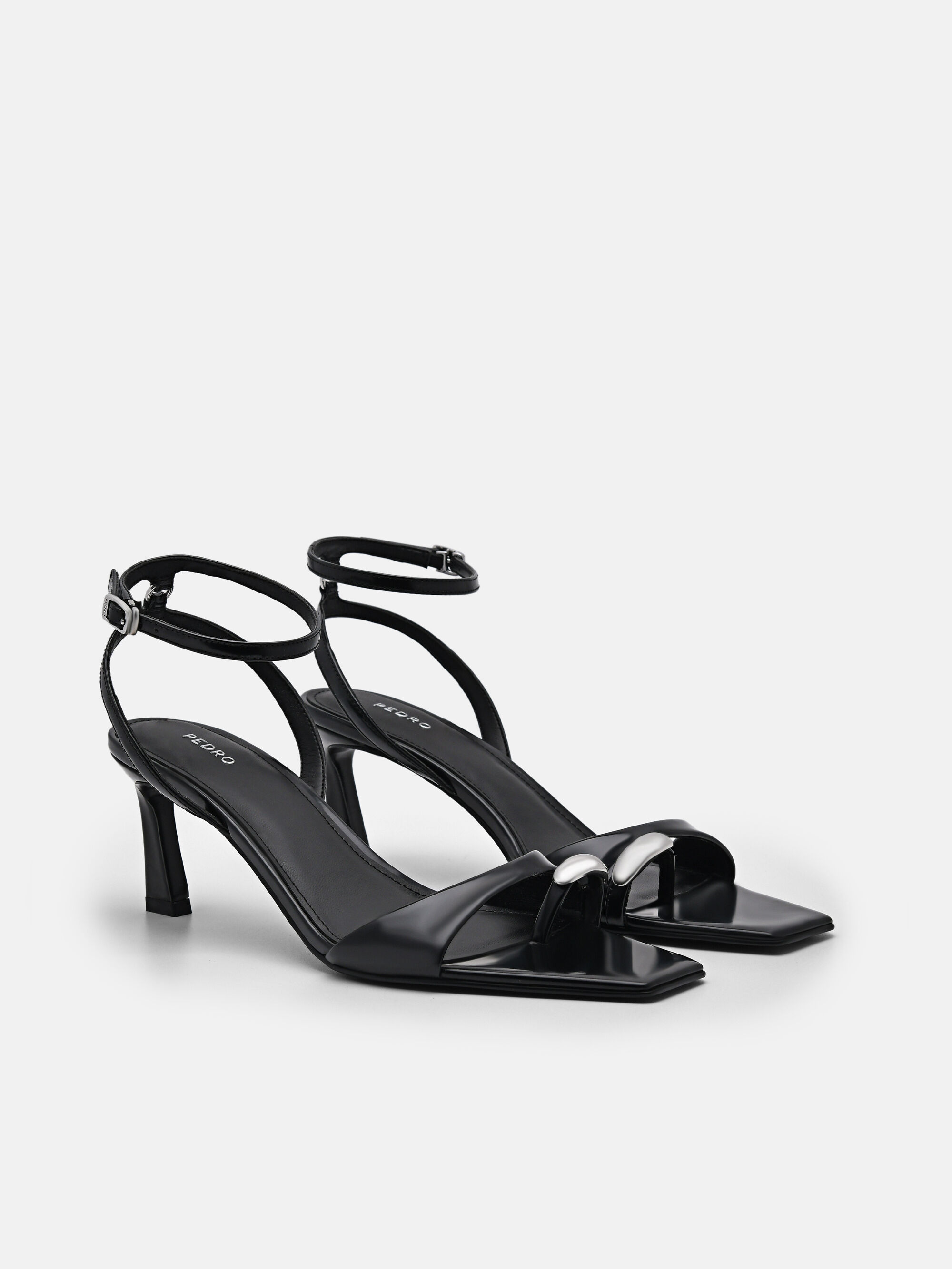 Lia Heel Sandals, Black