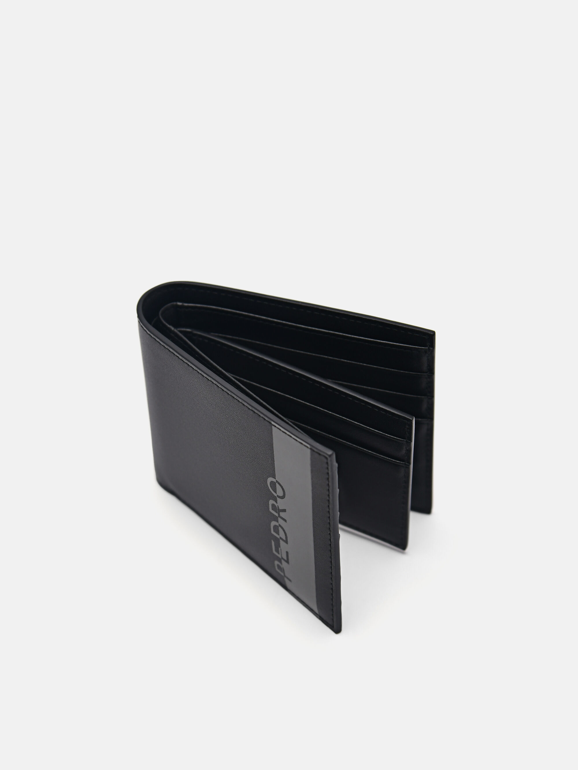 Leather Bi-Fold Wallet with Insert, Black