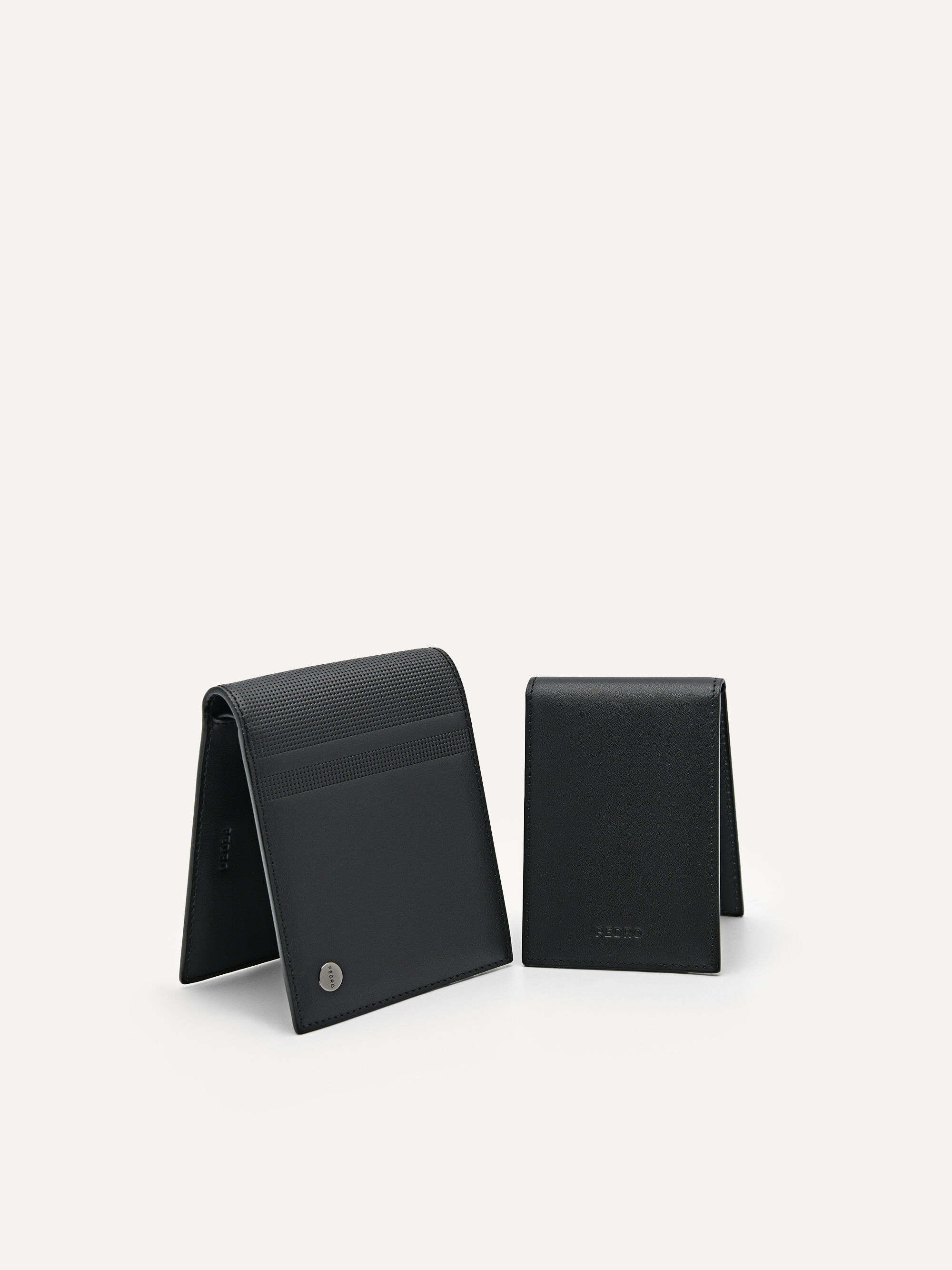 PEDRO Icon Leather Card Holder - Black