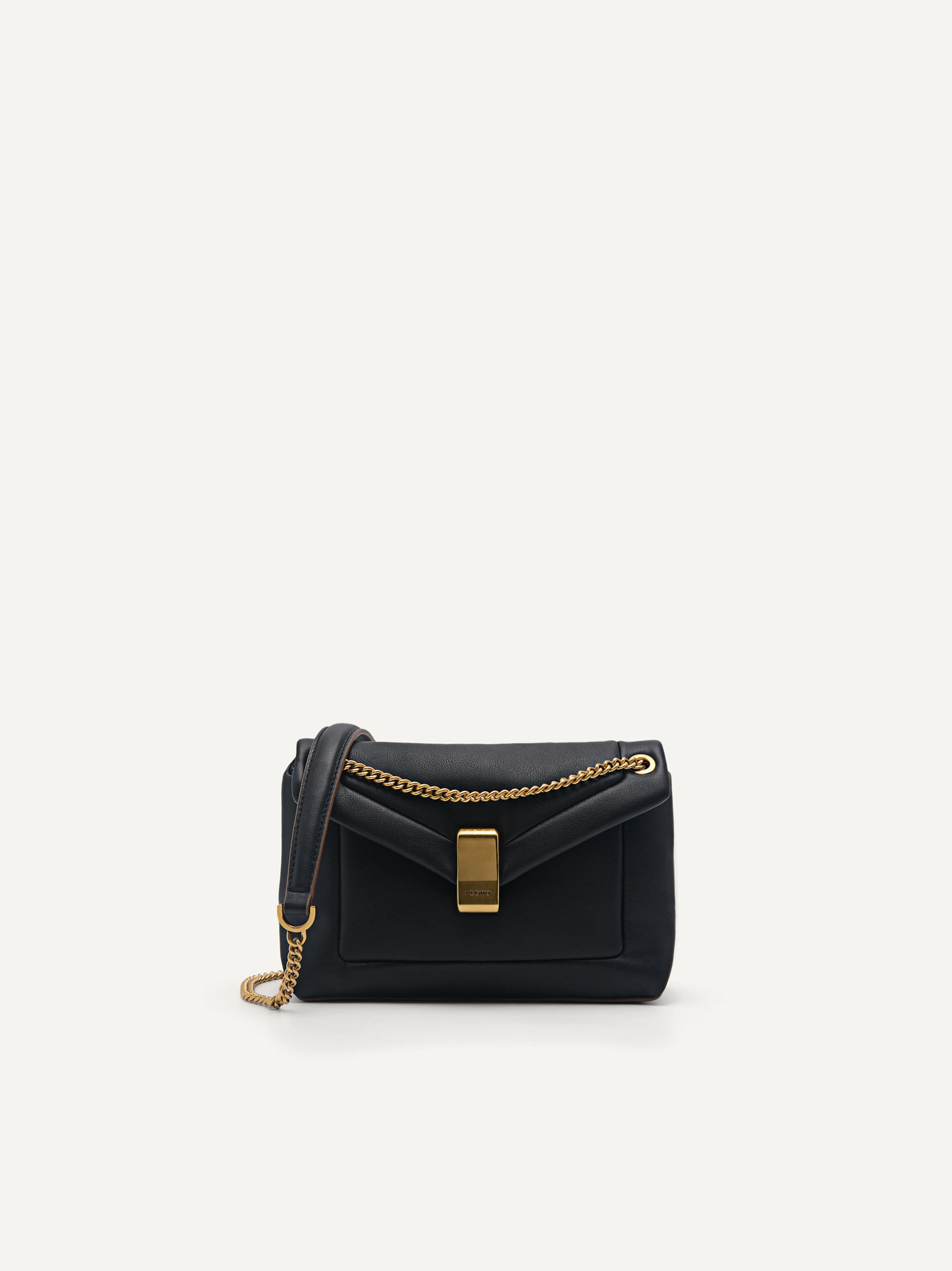Black PU Envelope Mini Bag