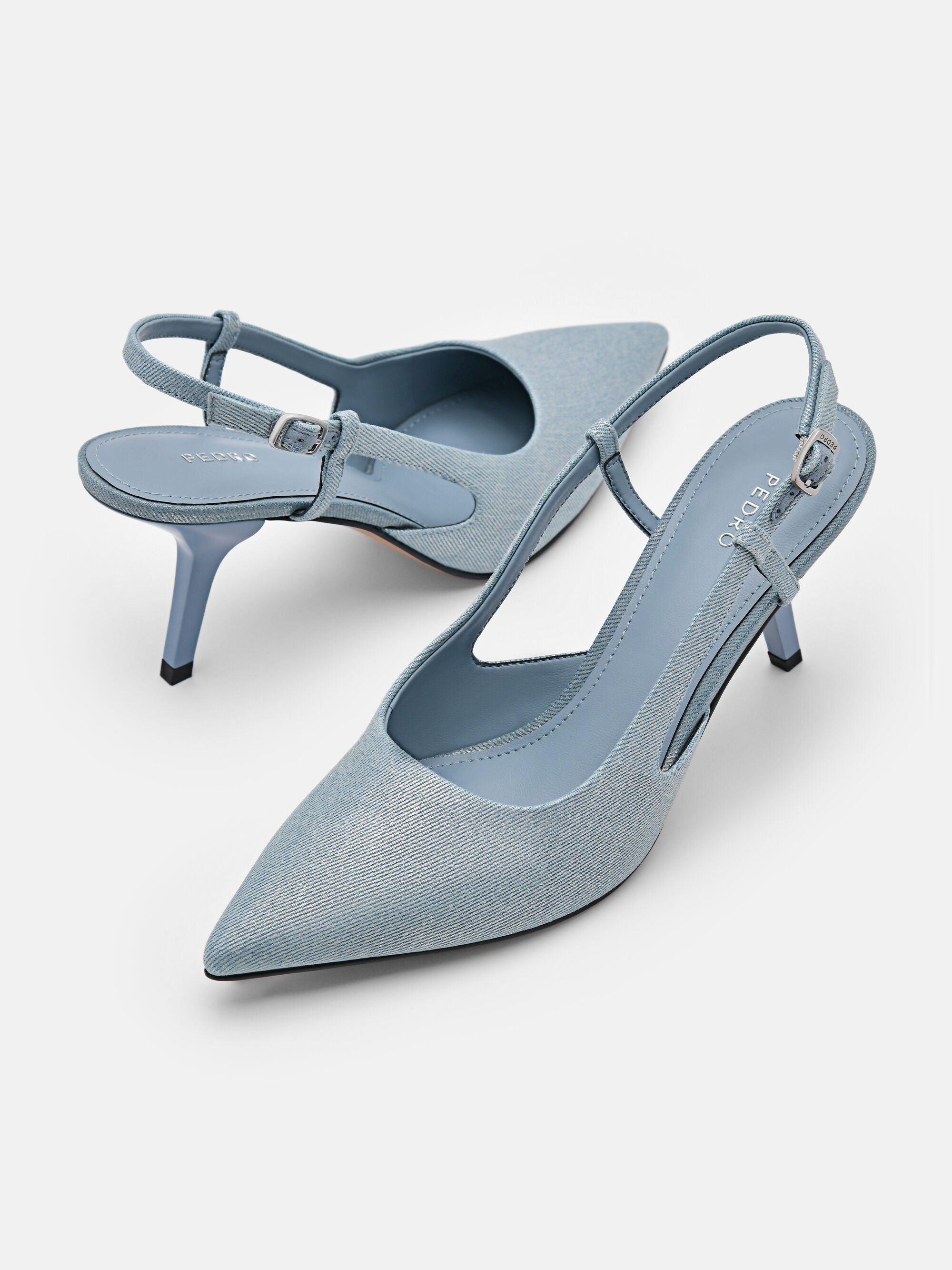 Morraine Slingback Pumps, Slate Blue