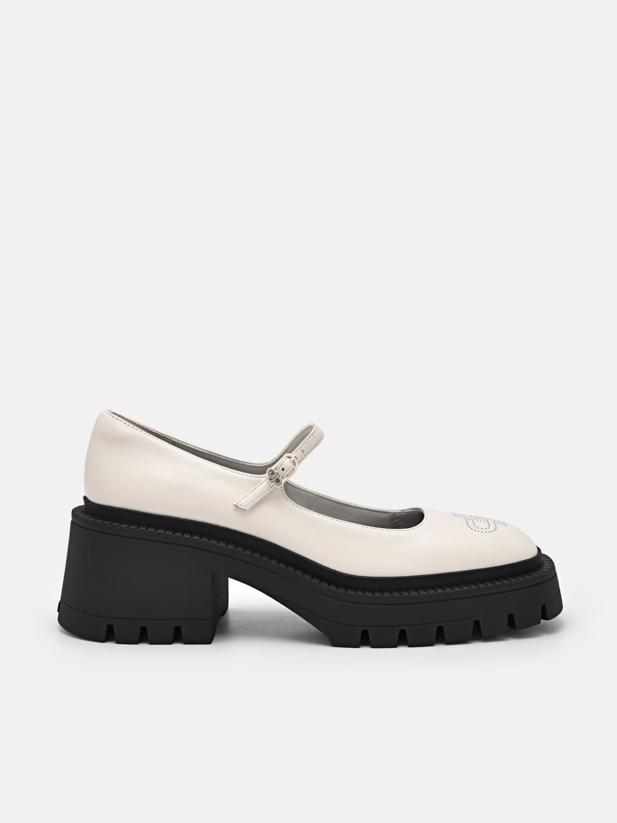 PEDRO Icon Leather Platform Loafers, Chalk