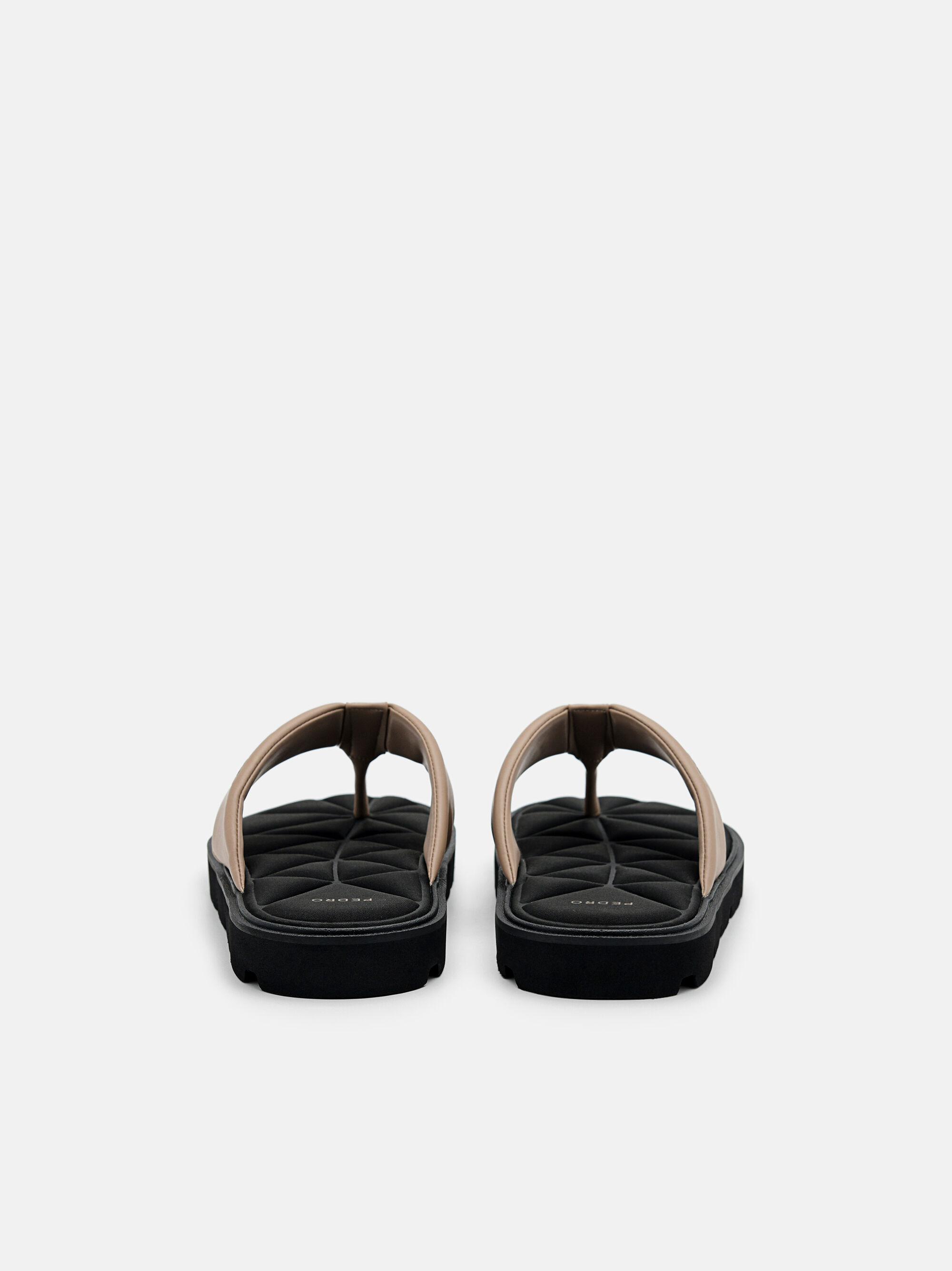 Thong Sandals in Pixel, Taupe