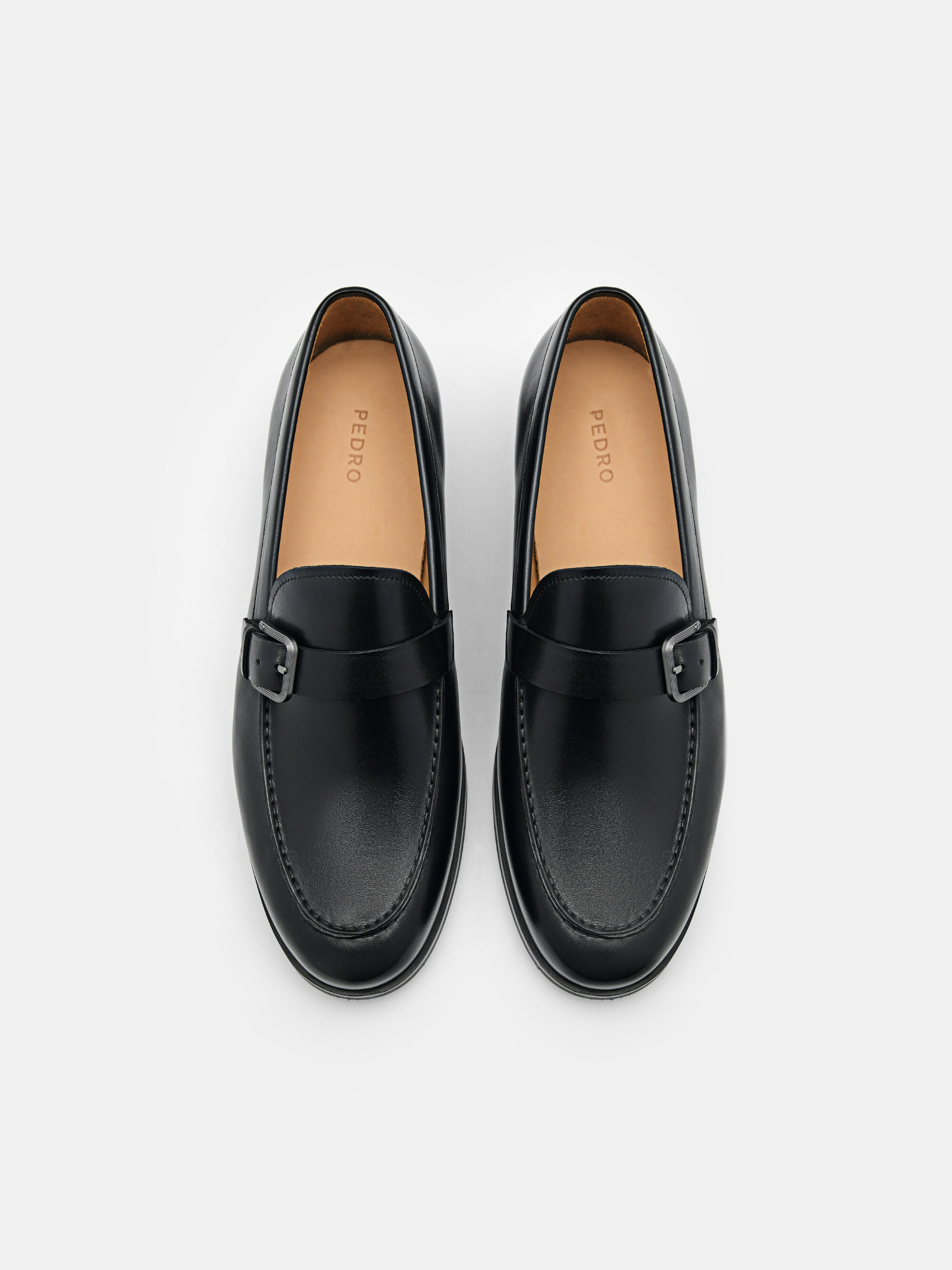 Gio Leather Loafers, Black