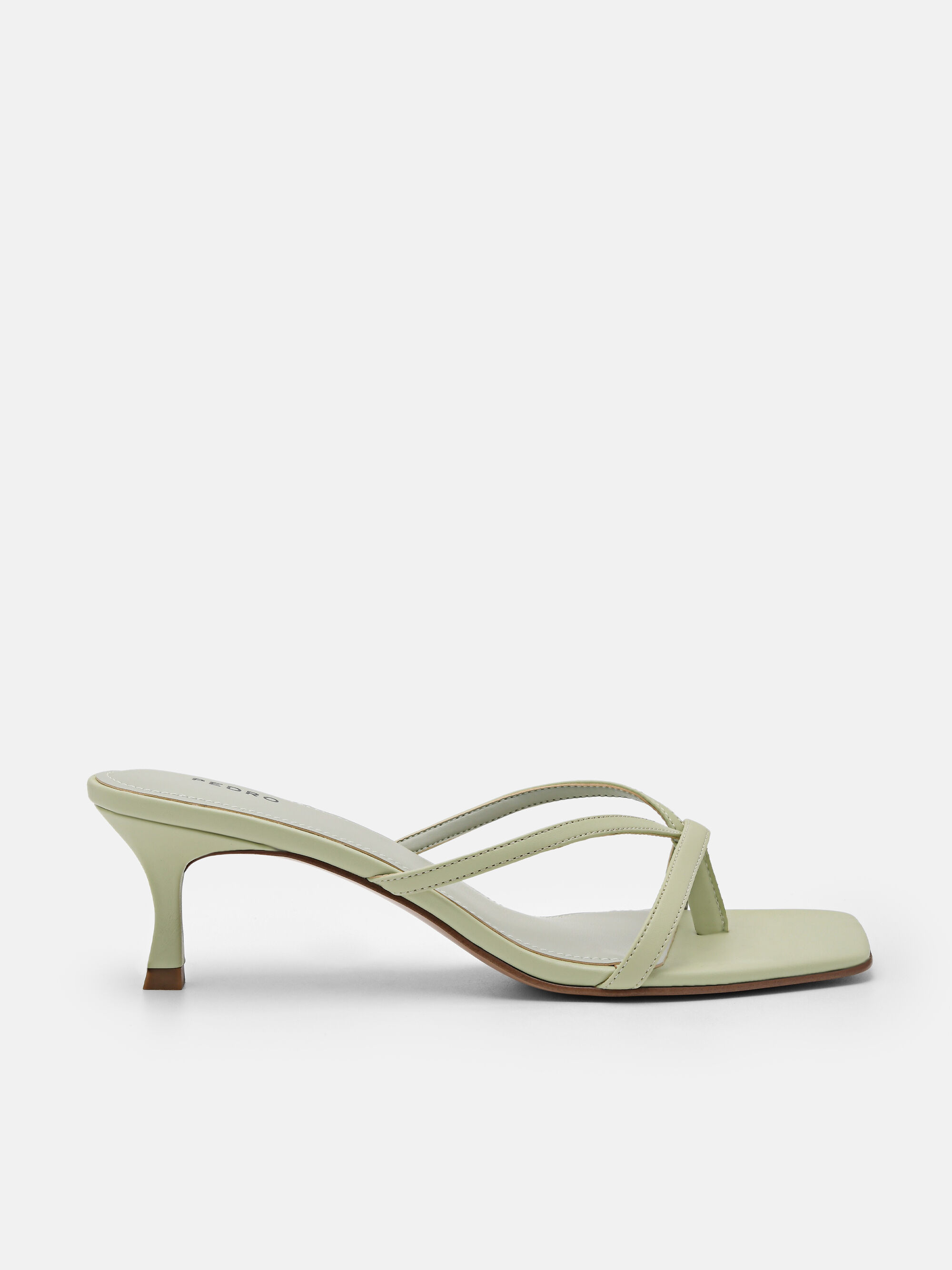 Corrin Heel Sandals, Light Green