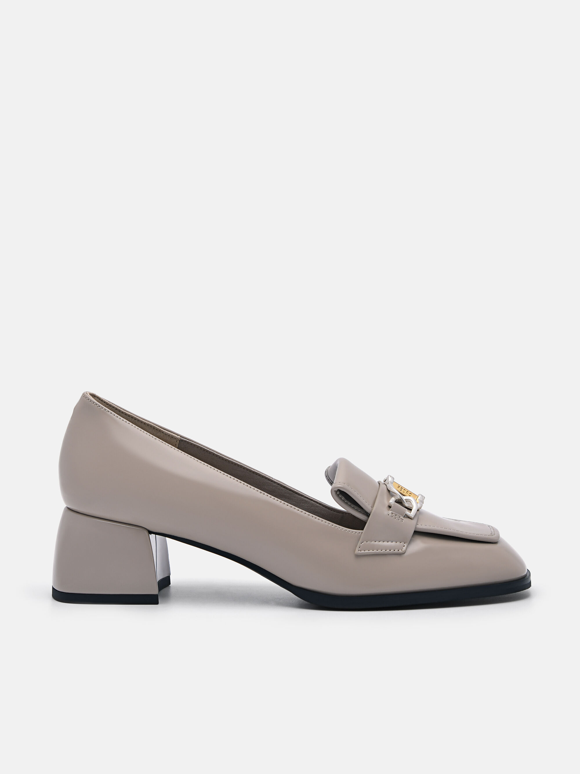 Jean Leather Heel Pumps, Taupe