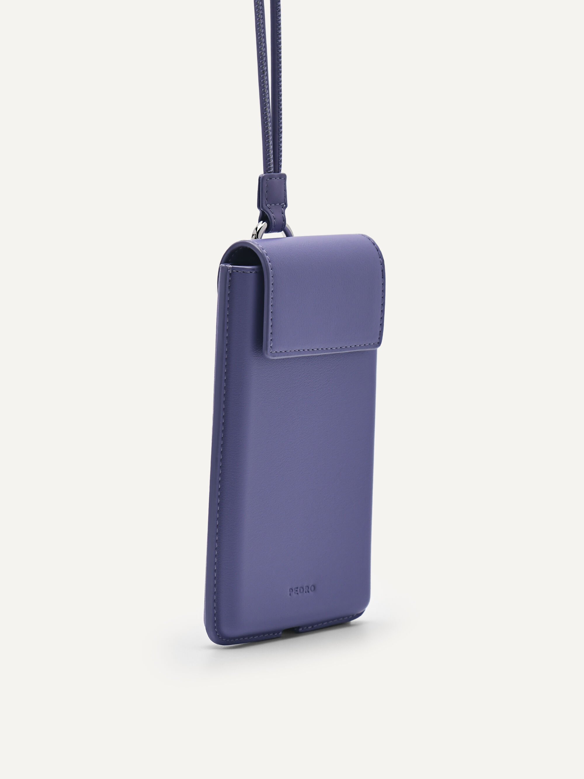 Micro Phone Pouch with Lanyard, Violet