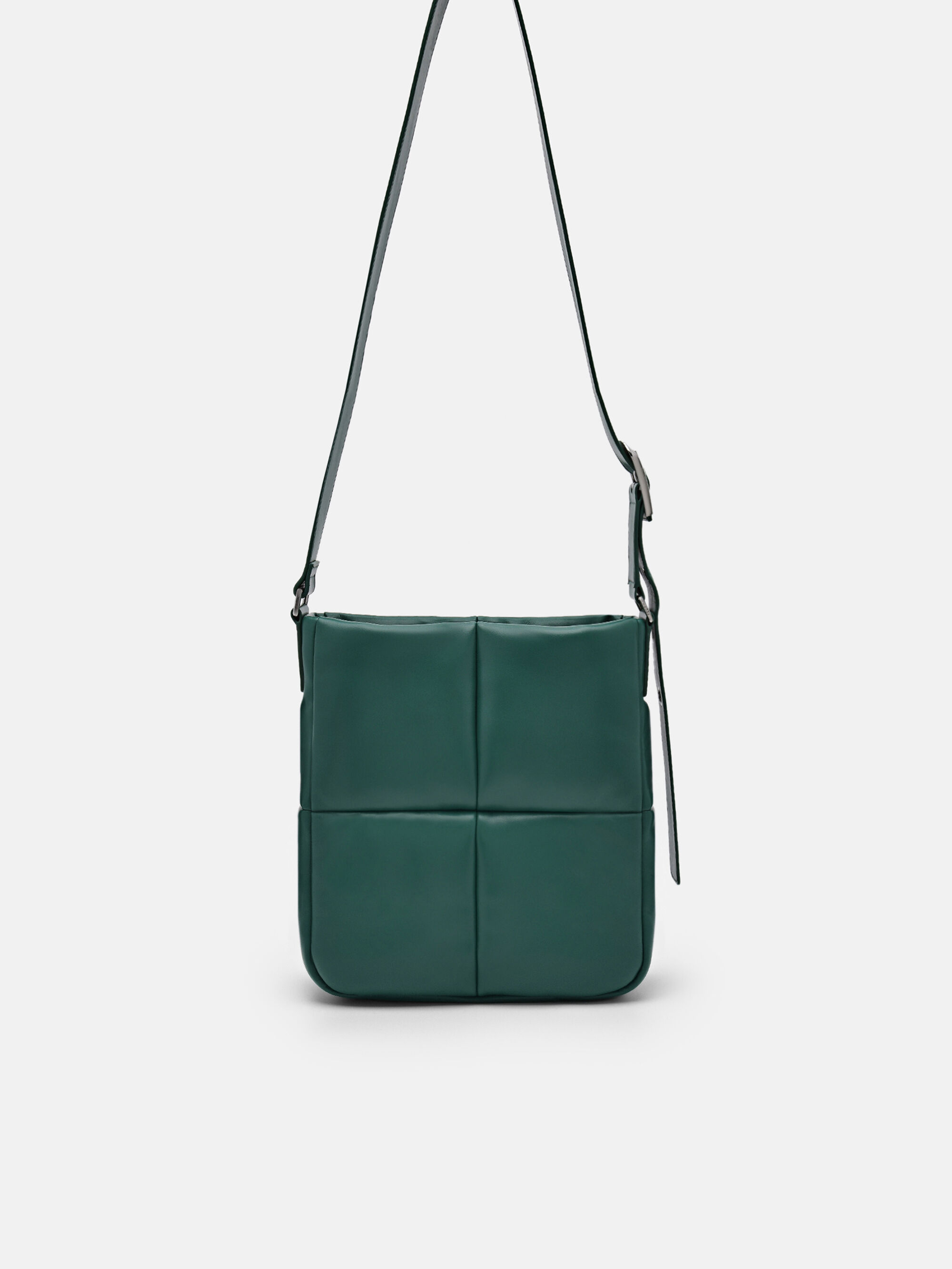 Helix Quilted Shoulder Bag, Green