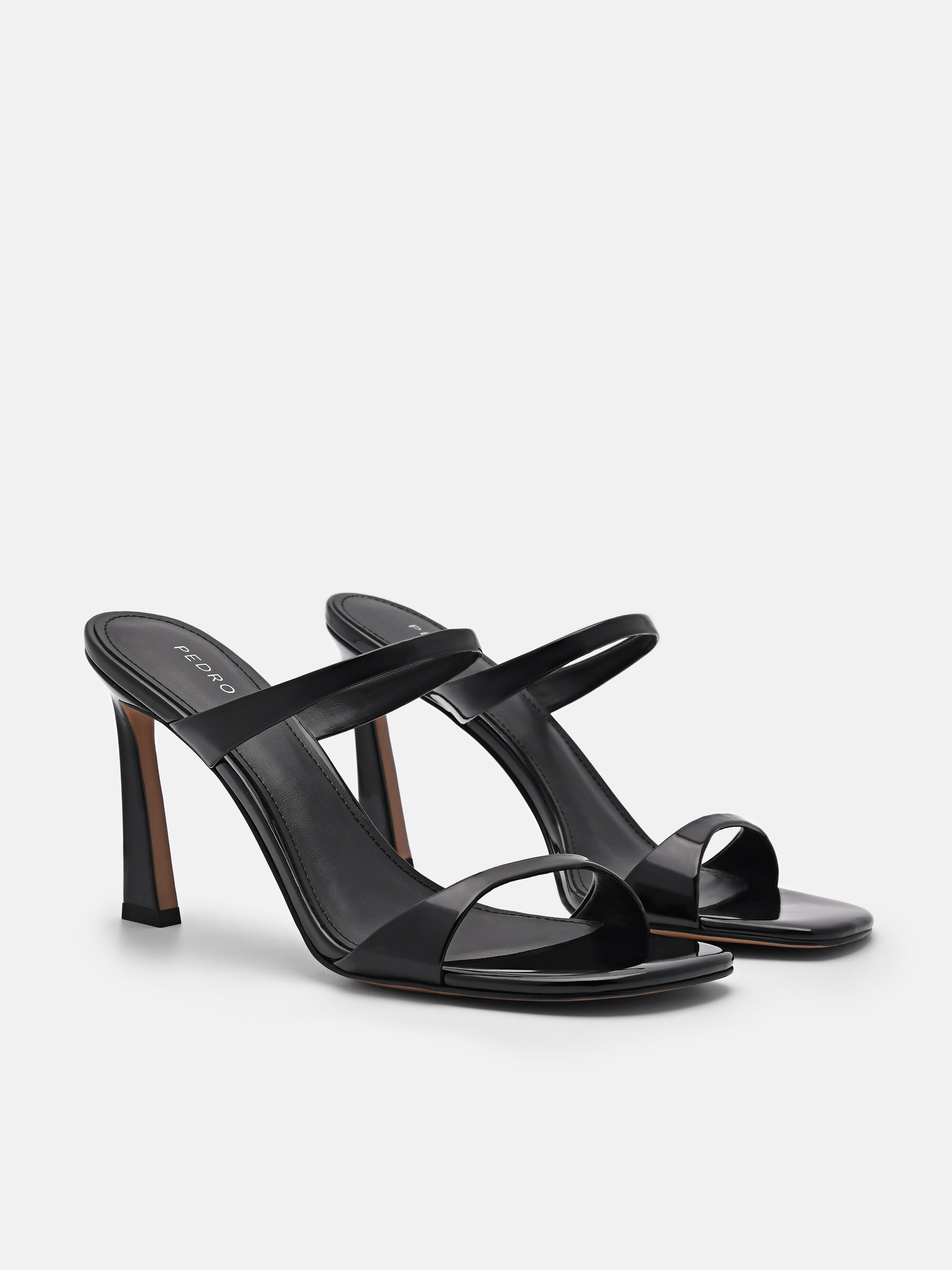 Black Effie Heel Sandals - PEDRO SG