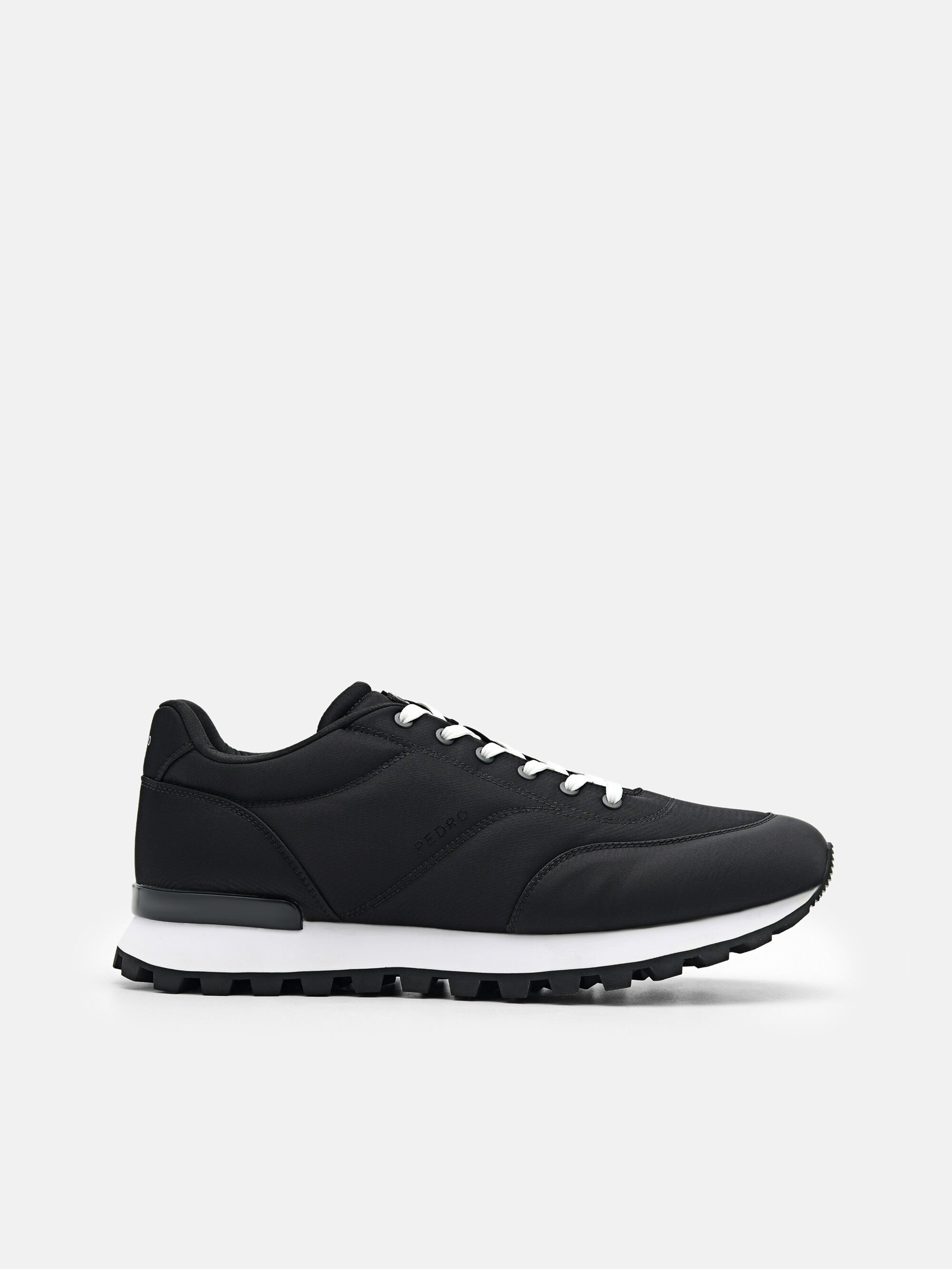 Track Nylon Sneakers, Black