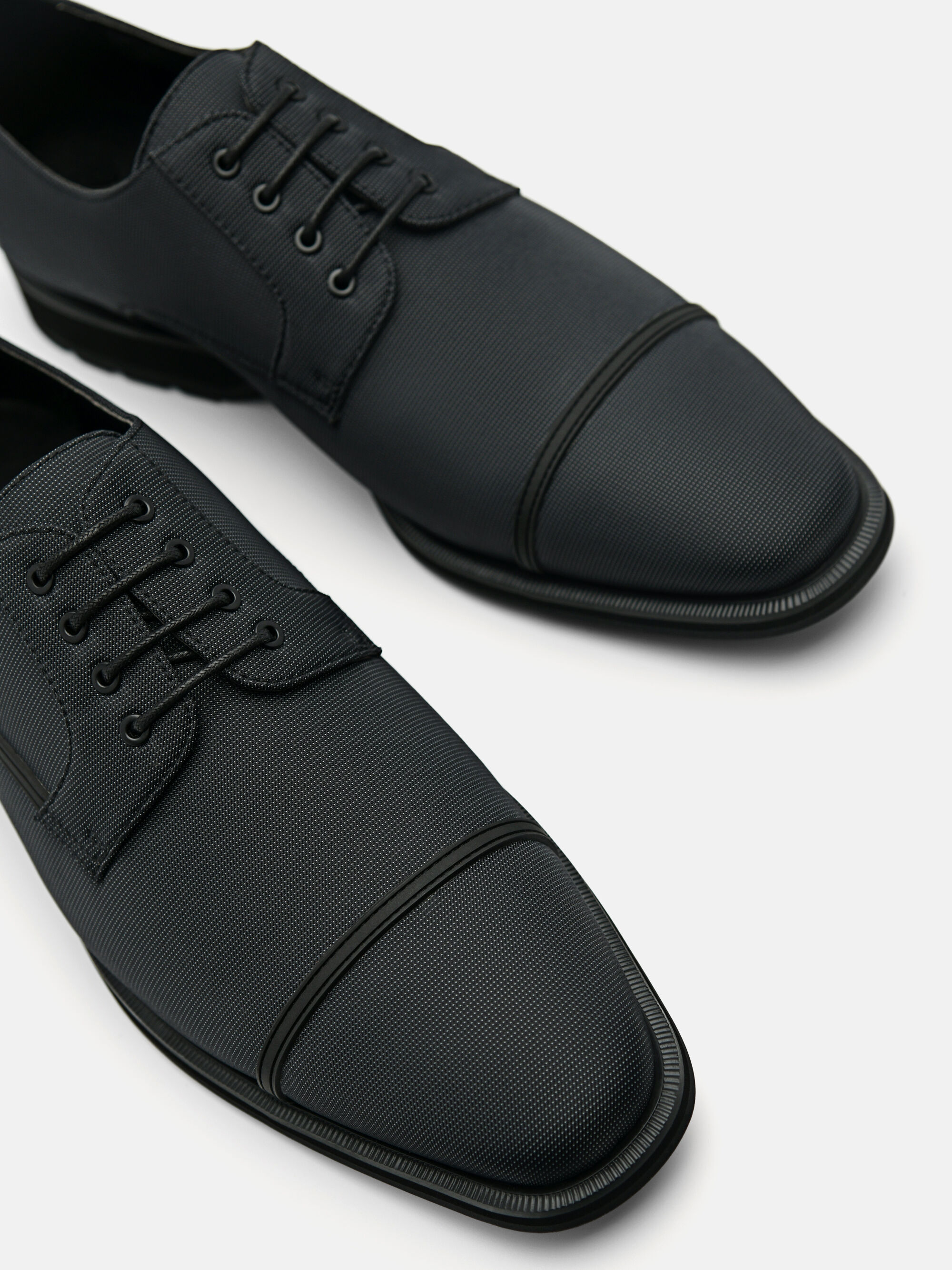 Nylon Derby Shoes, Black